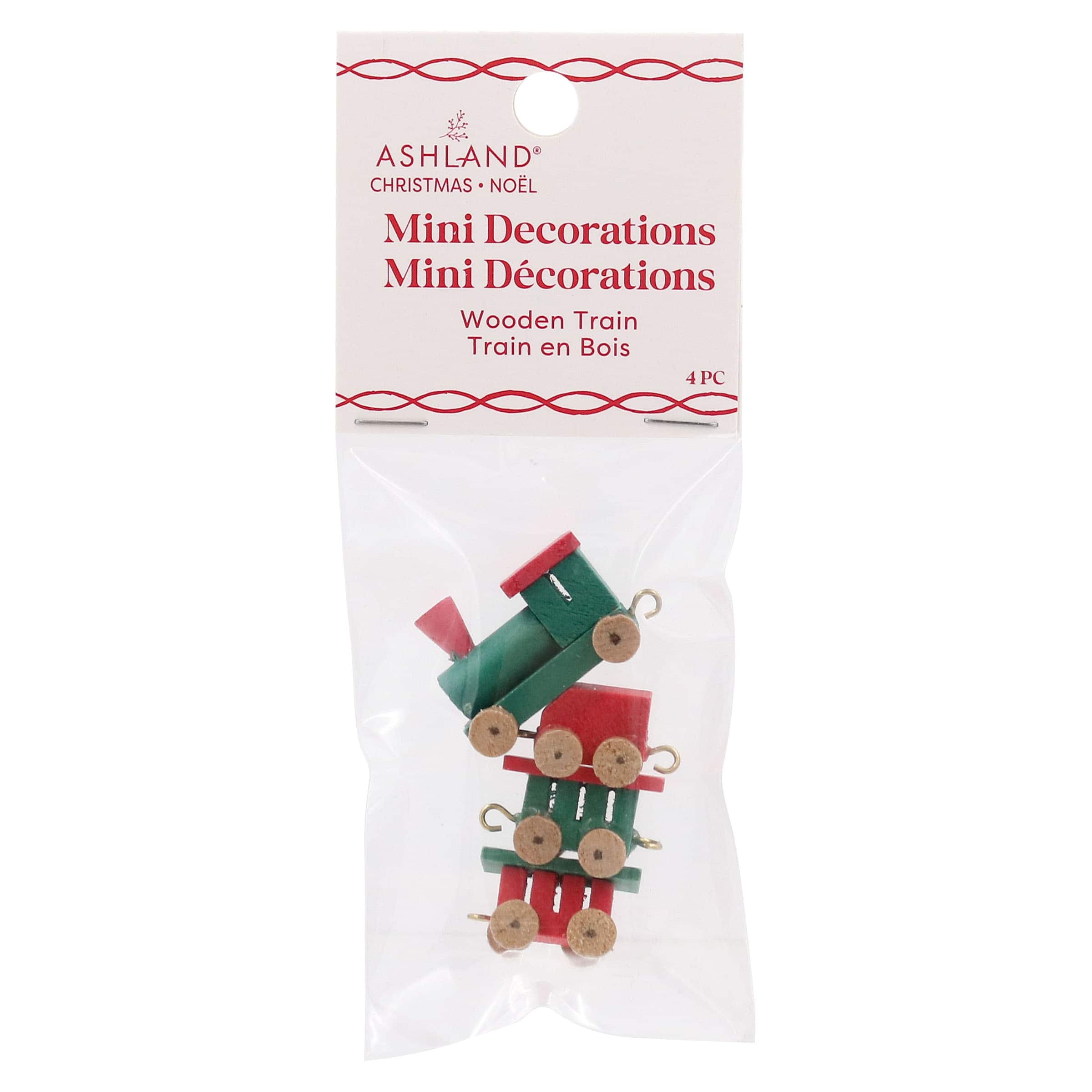 Mini Wooden Train Decorations by Ashland&#xAE;