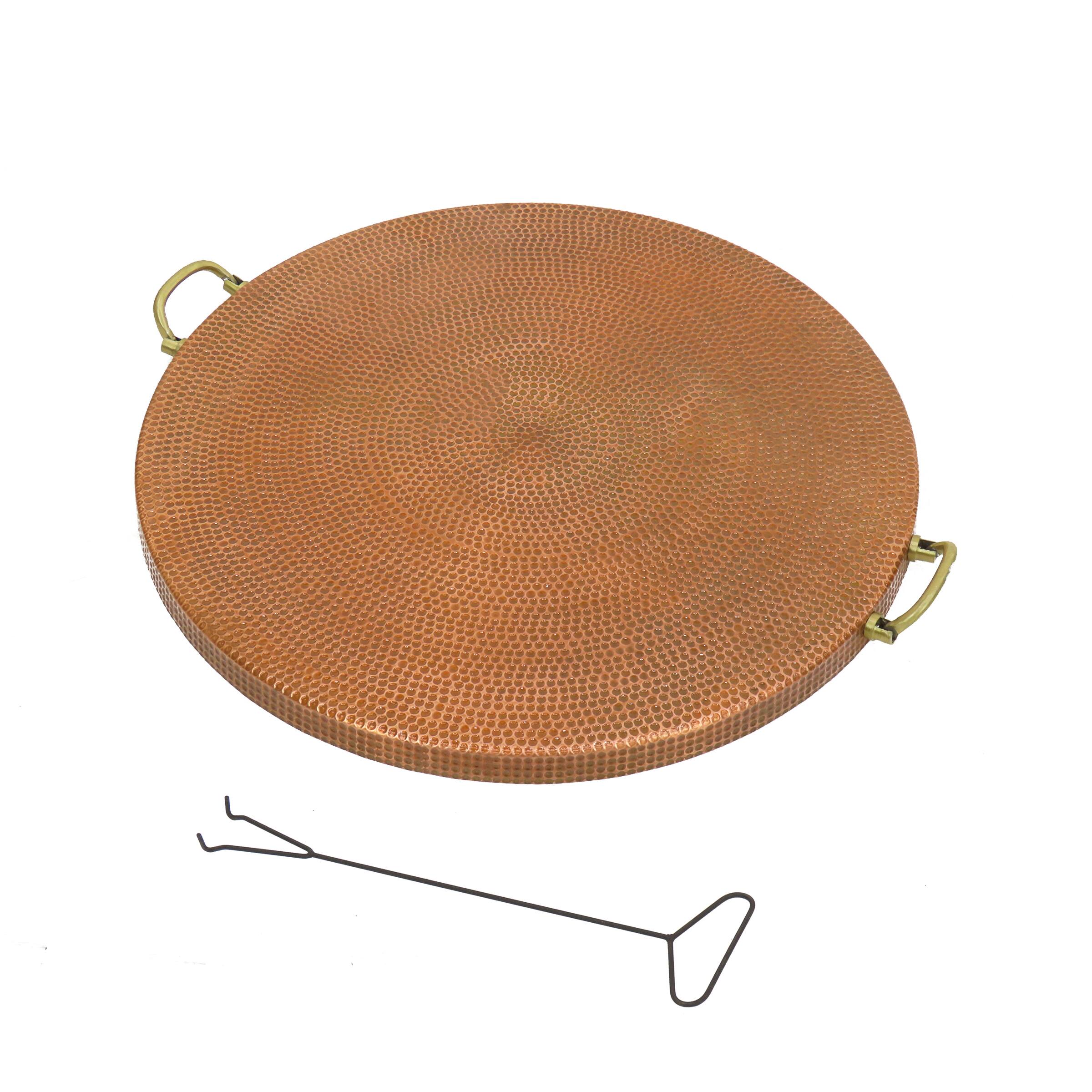32" Copper Fire Pit with Stand & Tray Cover