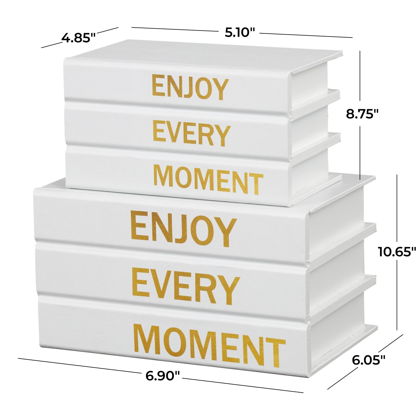 Enjoy Every Moment Canvas Storage Book Box Set