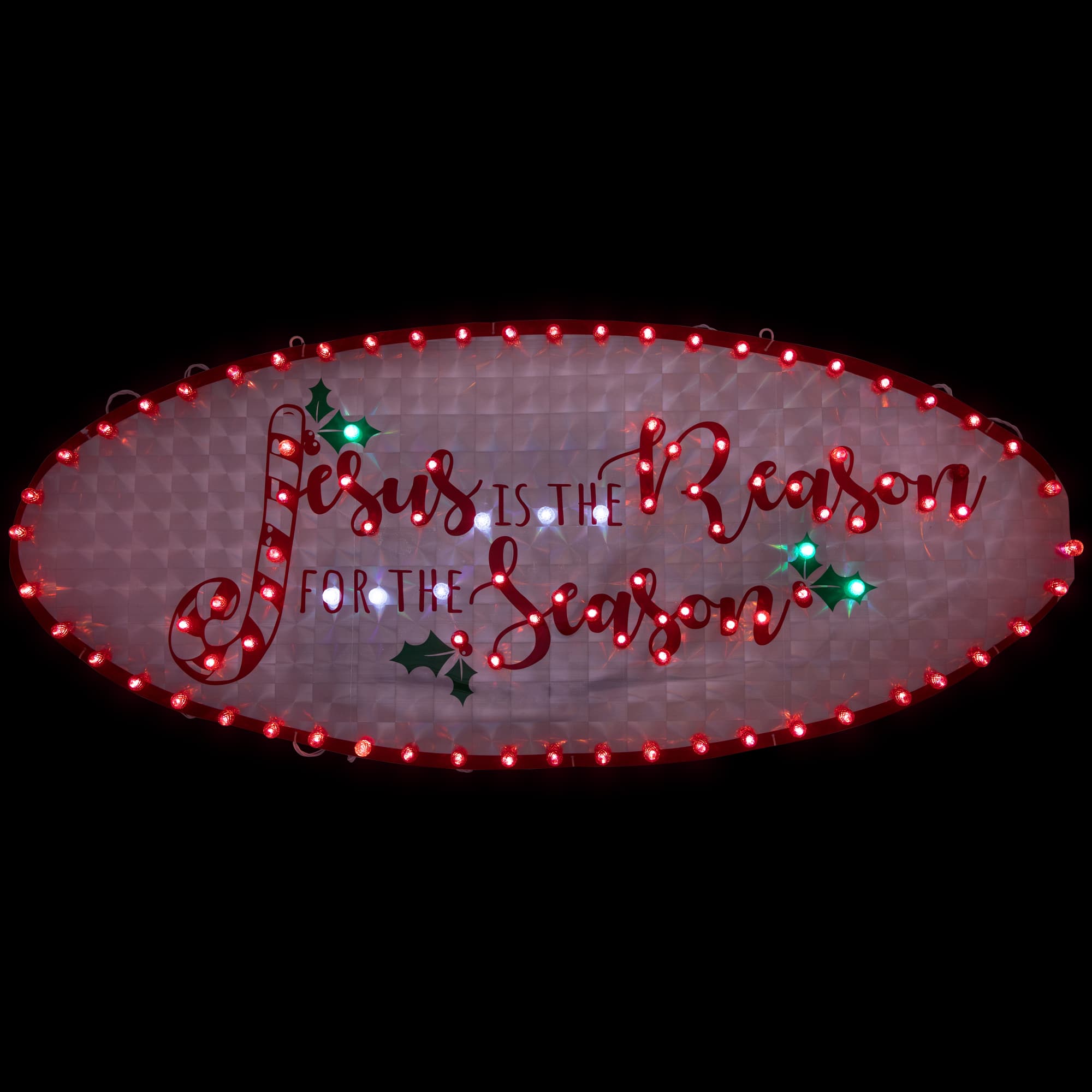 43" LED Holographic Merry Christmas Sign Outdoor Décor