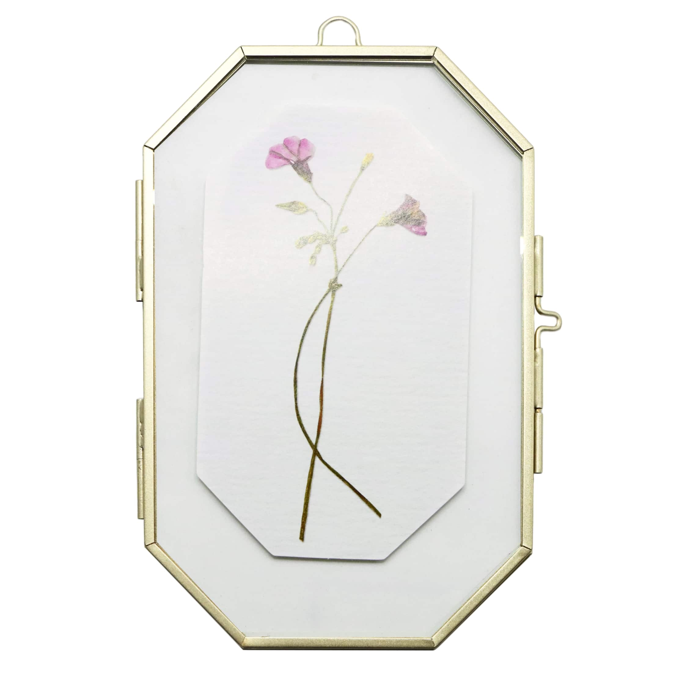 Gold Metallic 4&#x22; x 6&#x22; Octangular Glass Frame by Ashland&#xAE;