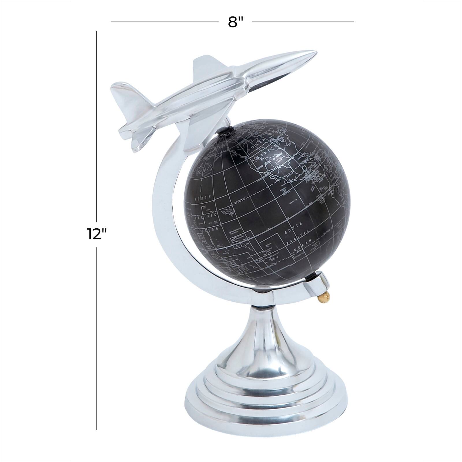 12&#x22; Silver Aluminum Glam Globe