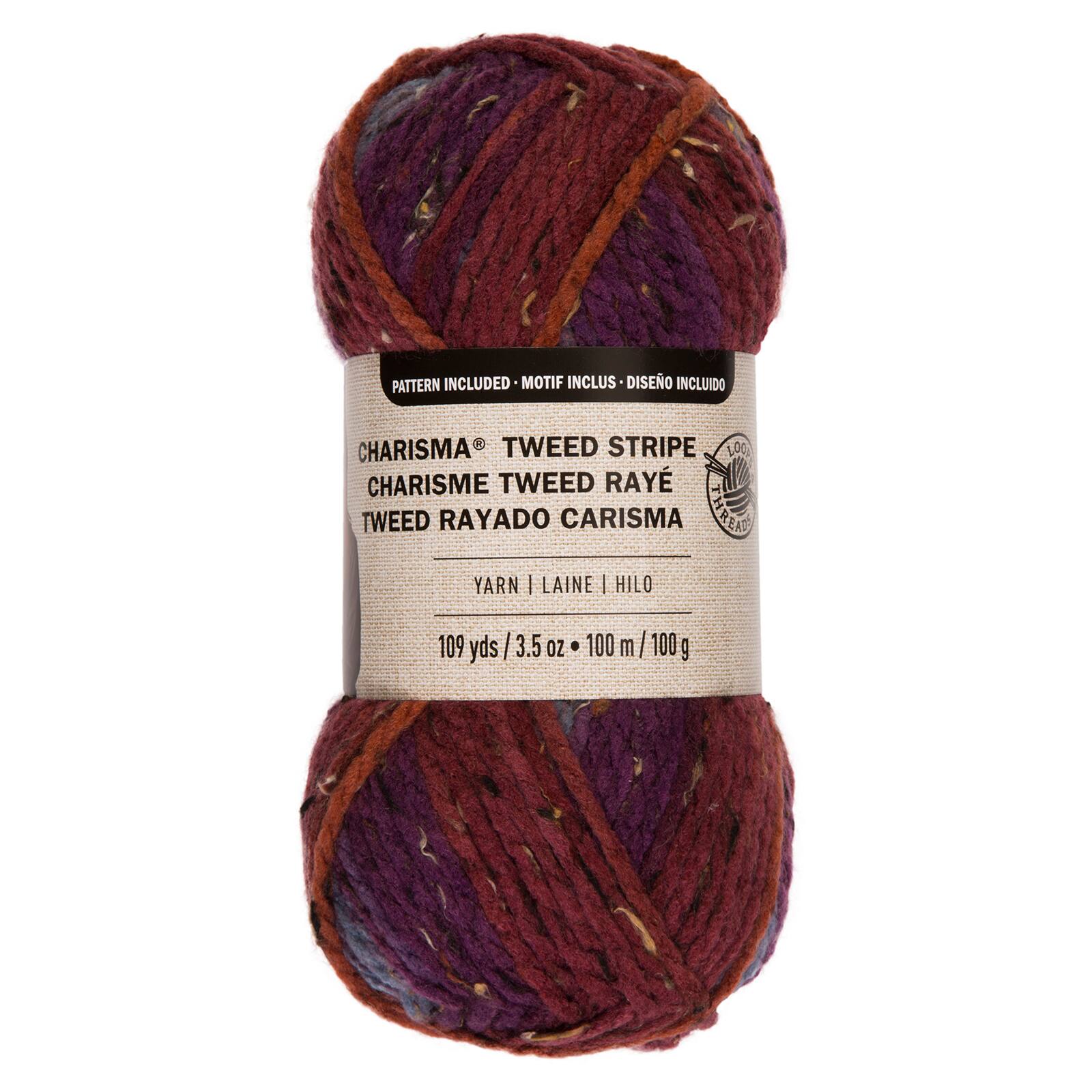 15 Pack: Charisma™ Tweed Stripe Yarn by Loops & Threads® in Spice Market | 3.50 oz | Michaels®