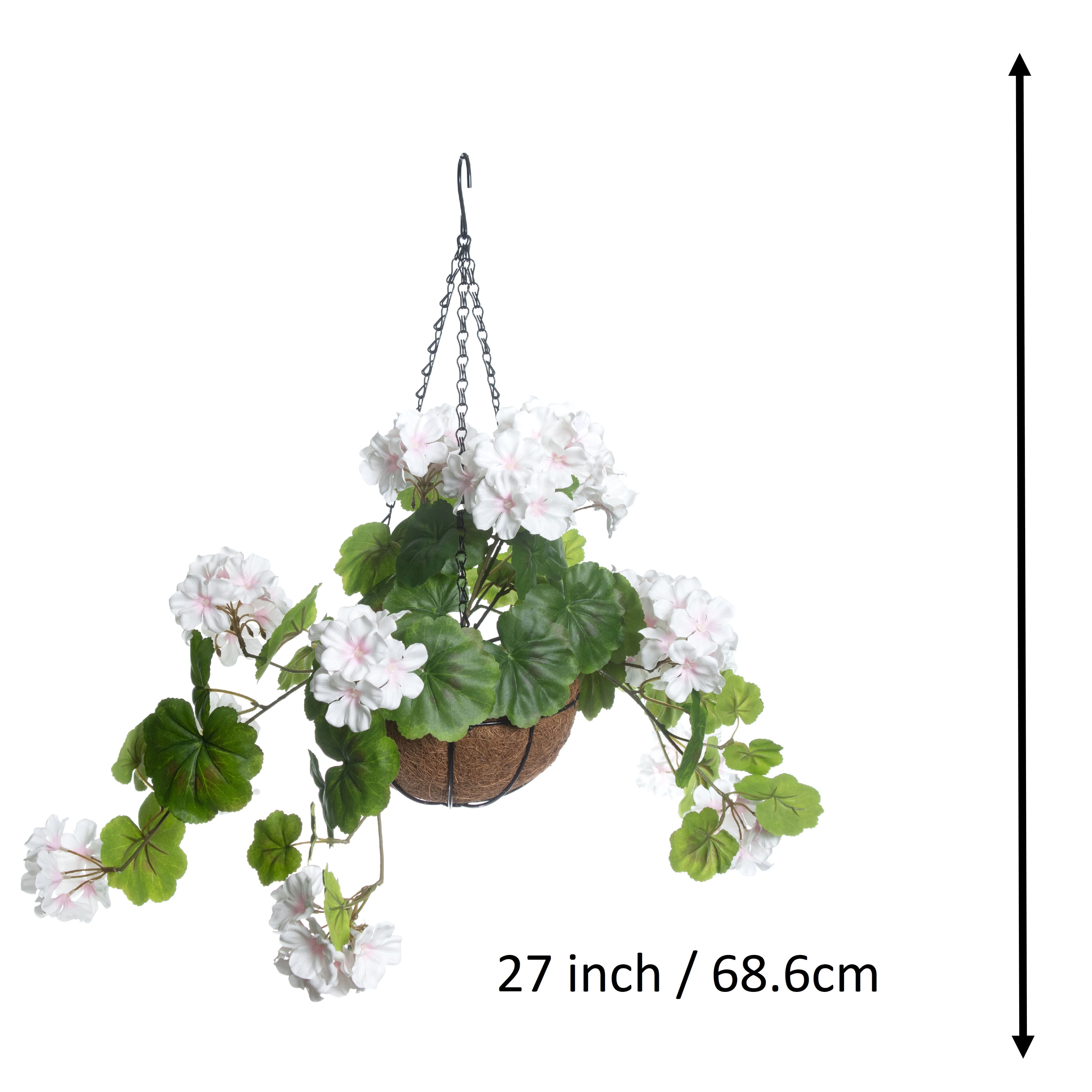 2ft. White &#x26; Pink Geranium Hanging Basket by Ashland&#xAE;