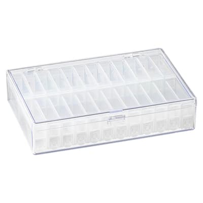 Jewelry Organizer Clear Bead Container 28 Compartments Removable