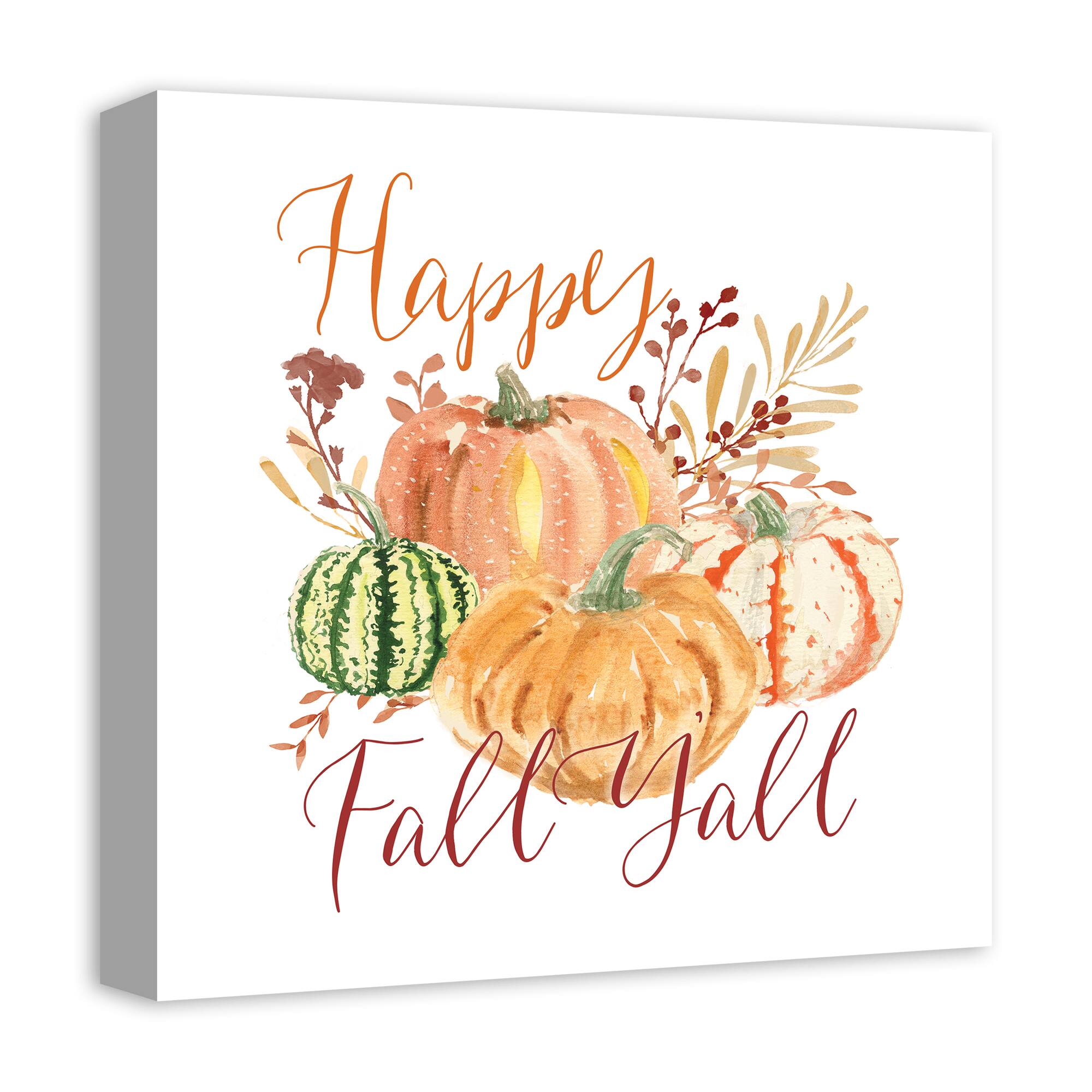 Happy Fall Y'all Canvas Wall Art