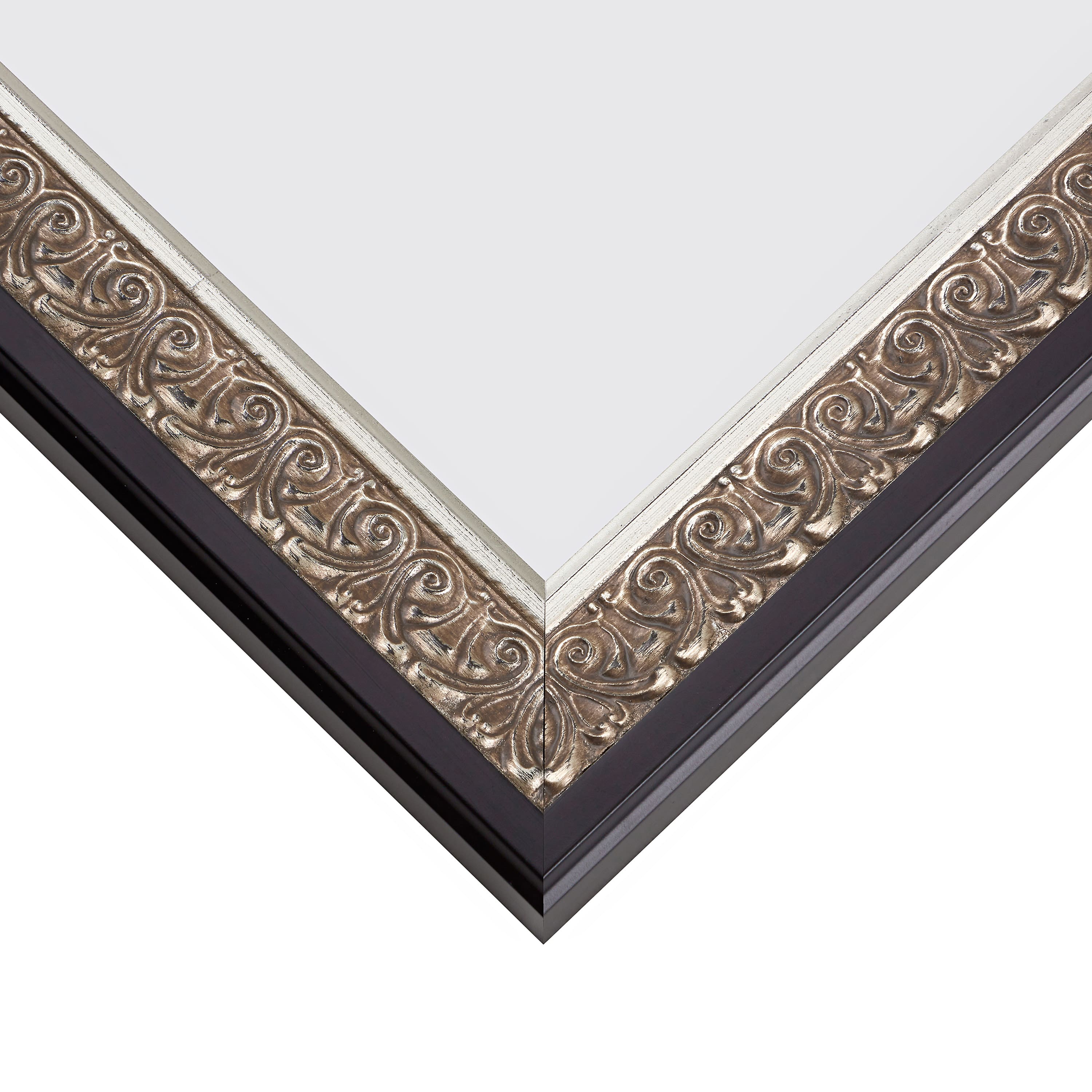 Craig Frames Furio Distressed Silver and Black Picture Frame