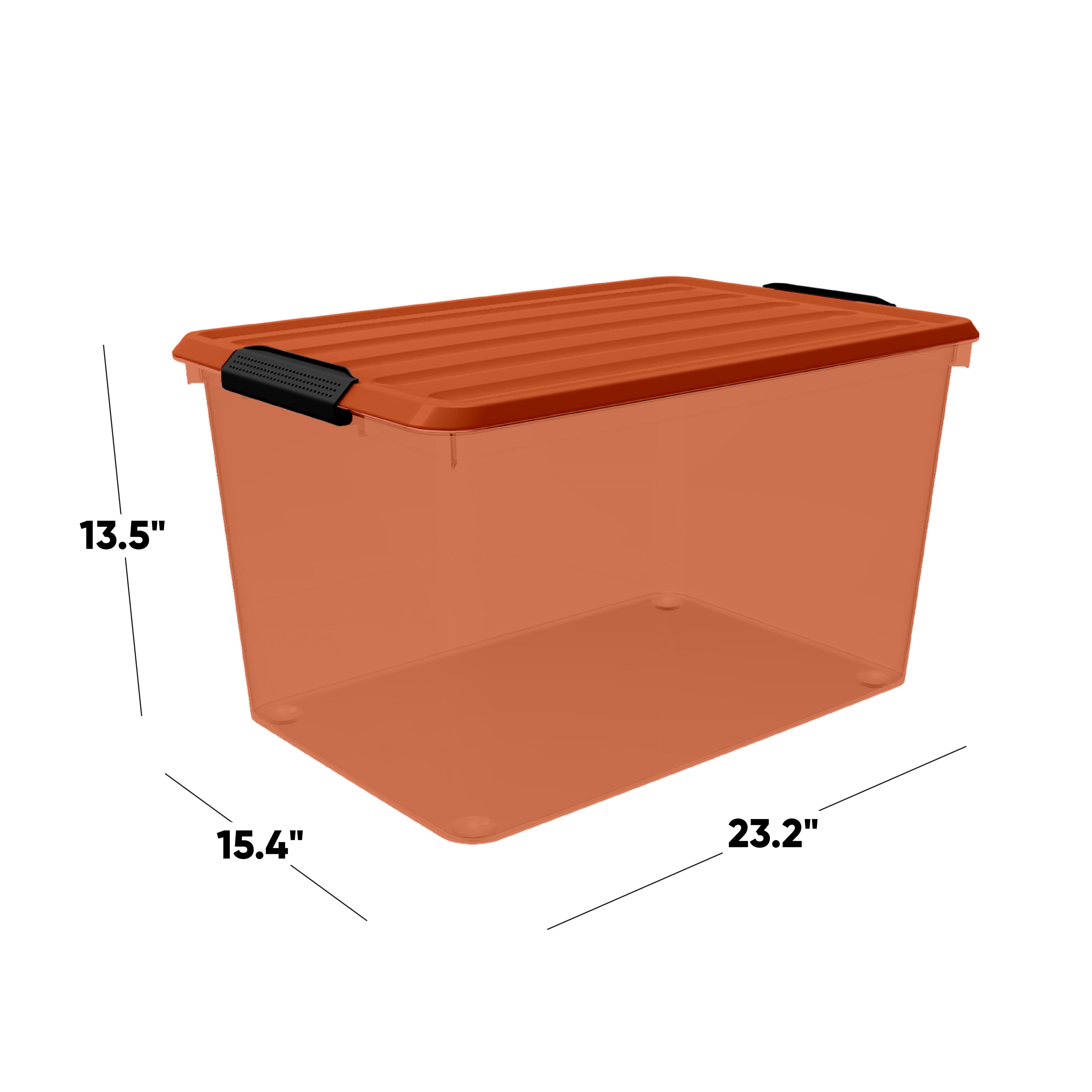 Sterilite Latching Storage Box with Lid - Orange - Shop Closet