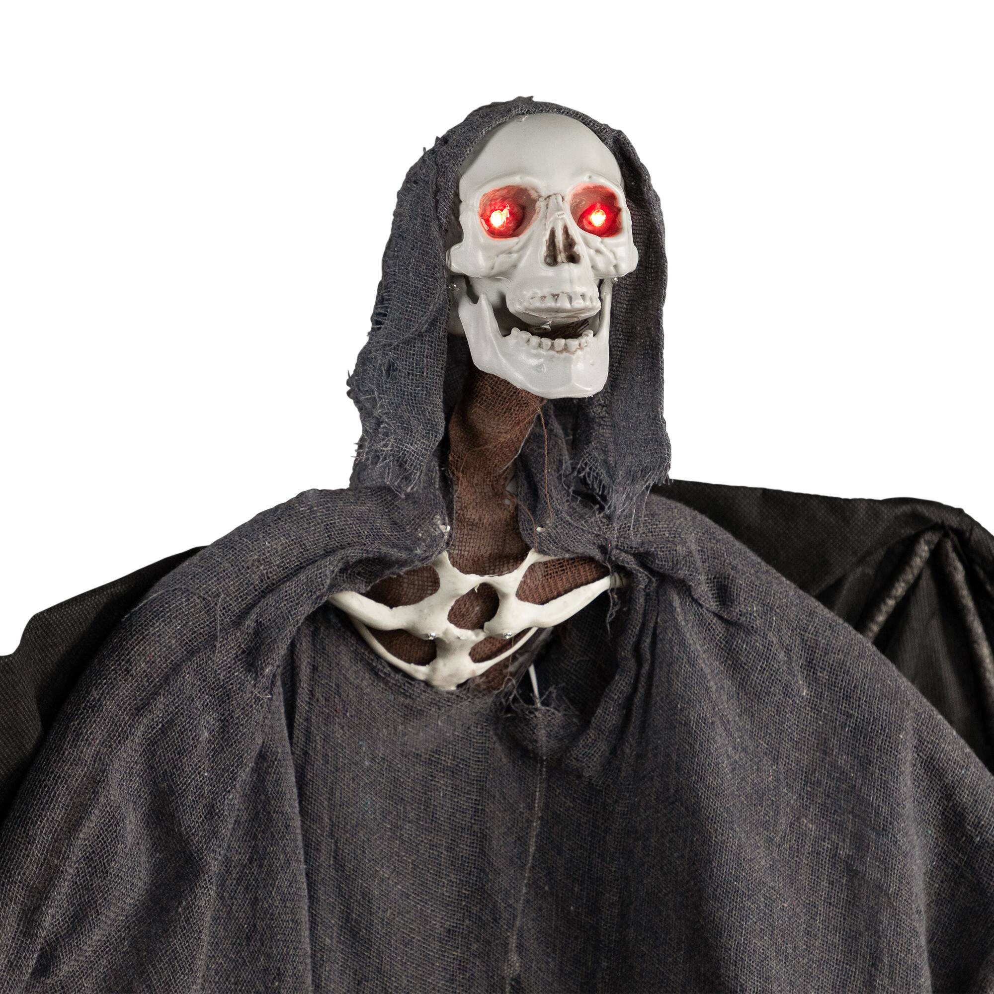 50" LED Lighted & Animated Winged Grim Reaper Halloween Decoration