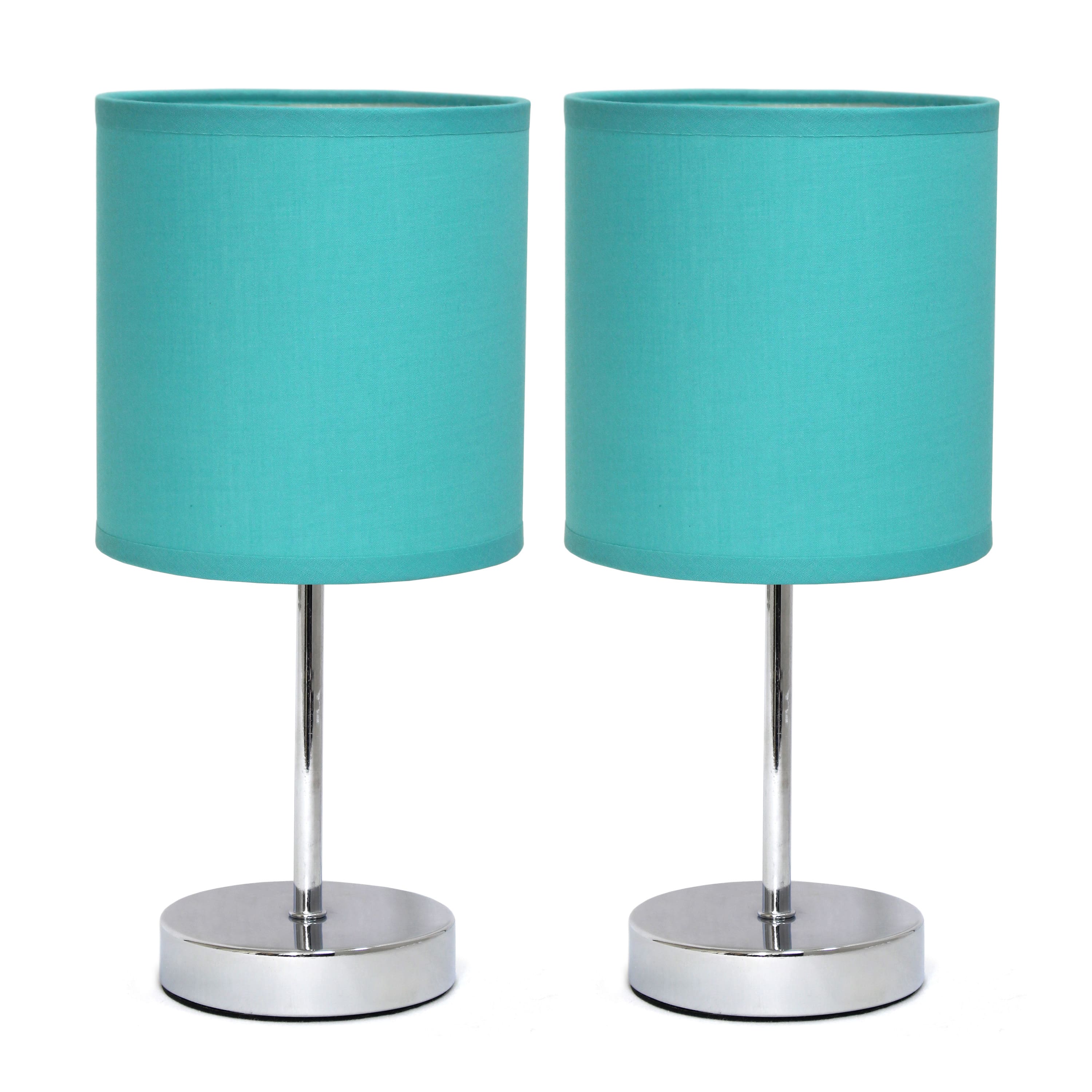Simple Designs Chrome Mini Table Lamp in Blue | 5.51" x 5.51" x 11.81" | Michaels®