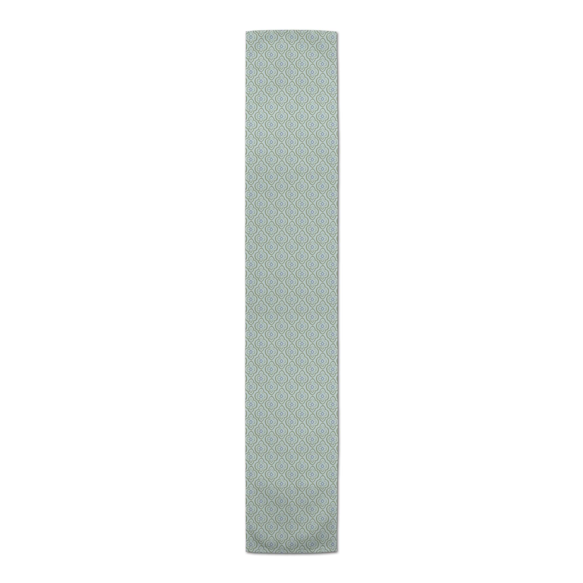 72&#x22; Quatre Print Cotton Twill Table Runner