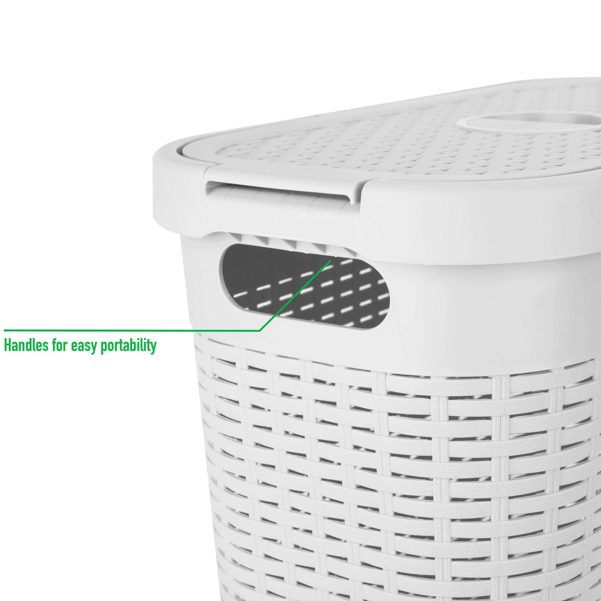 Mind Reader 23.5'' Slim Laundry Hamper with Cutout Handles