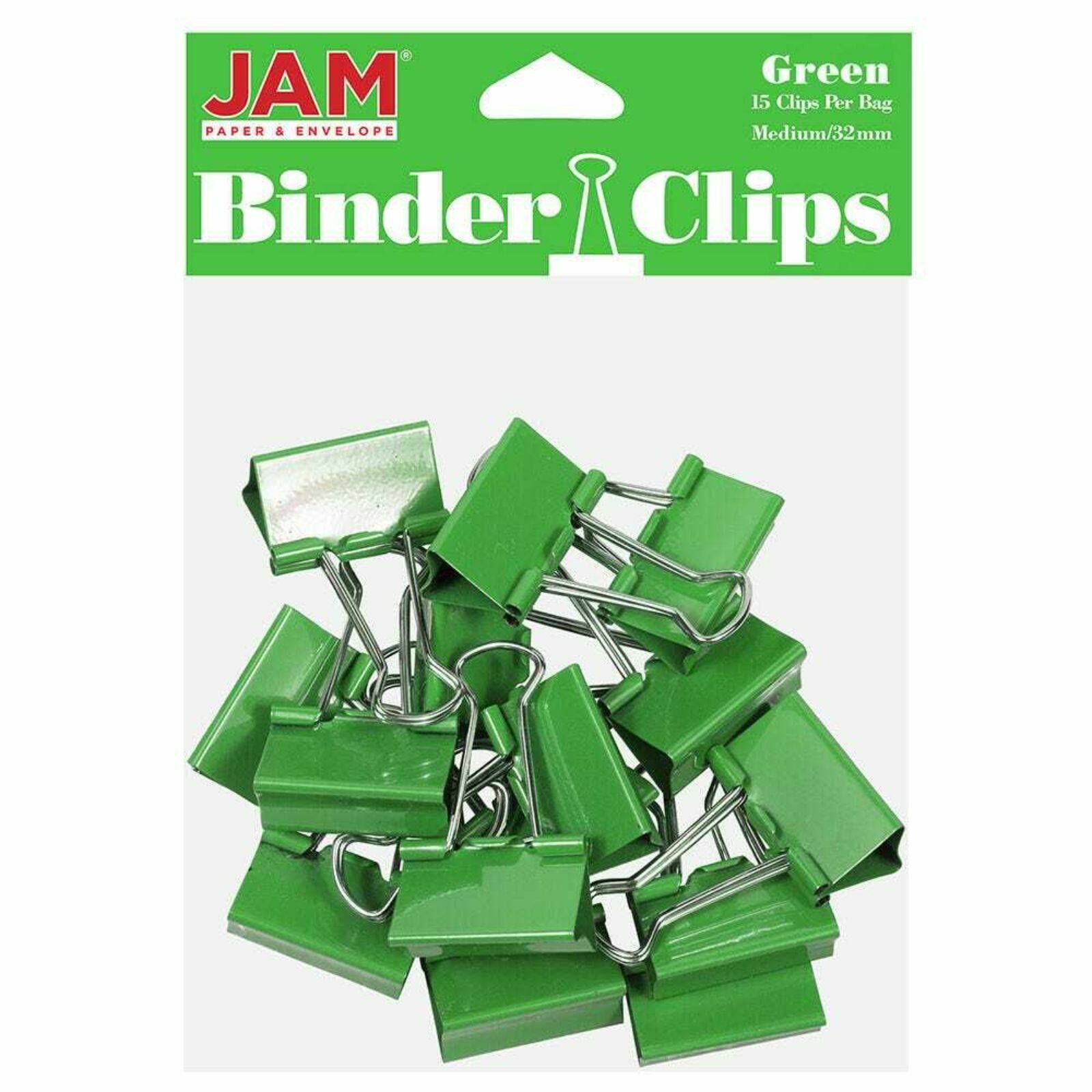 JAM Paper 1.25&#x22; Colorful Binder Clips, 30ct.