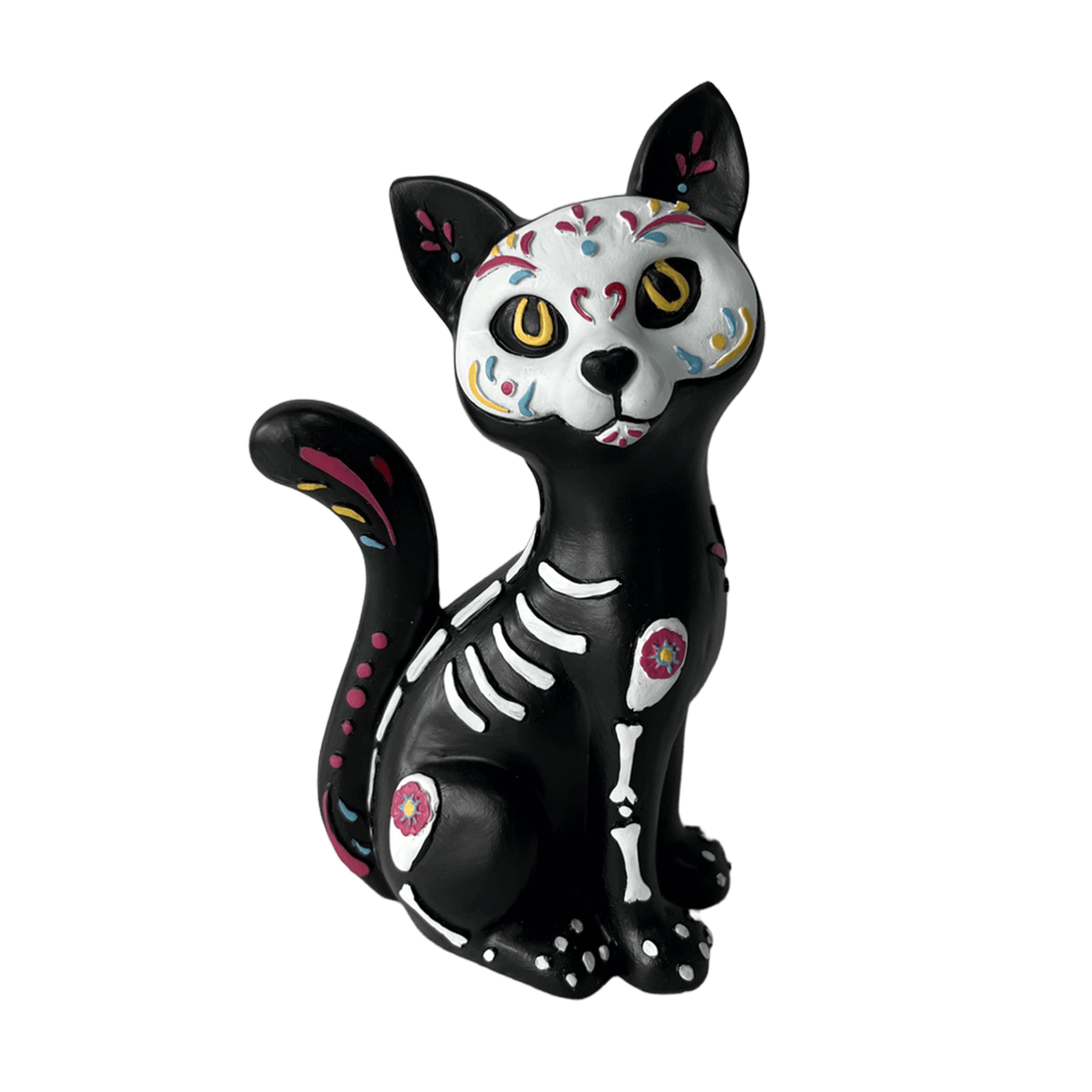 8.75" Day of the Dead Sitting Skeleton Cat Tabletop Décor by Ashland®