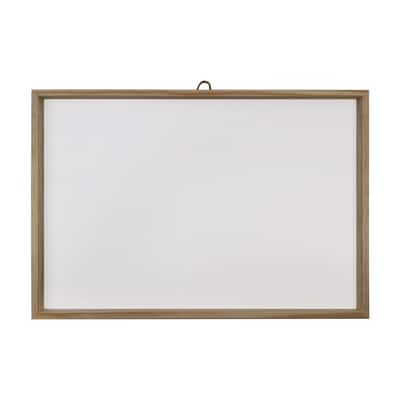 17" x 25" White Plaque with Natural Wood Frame by Make Market®