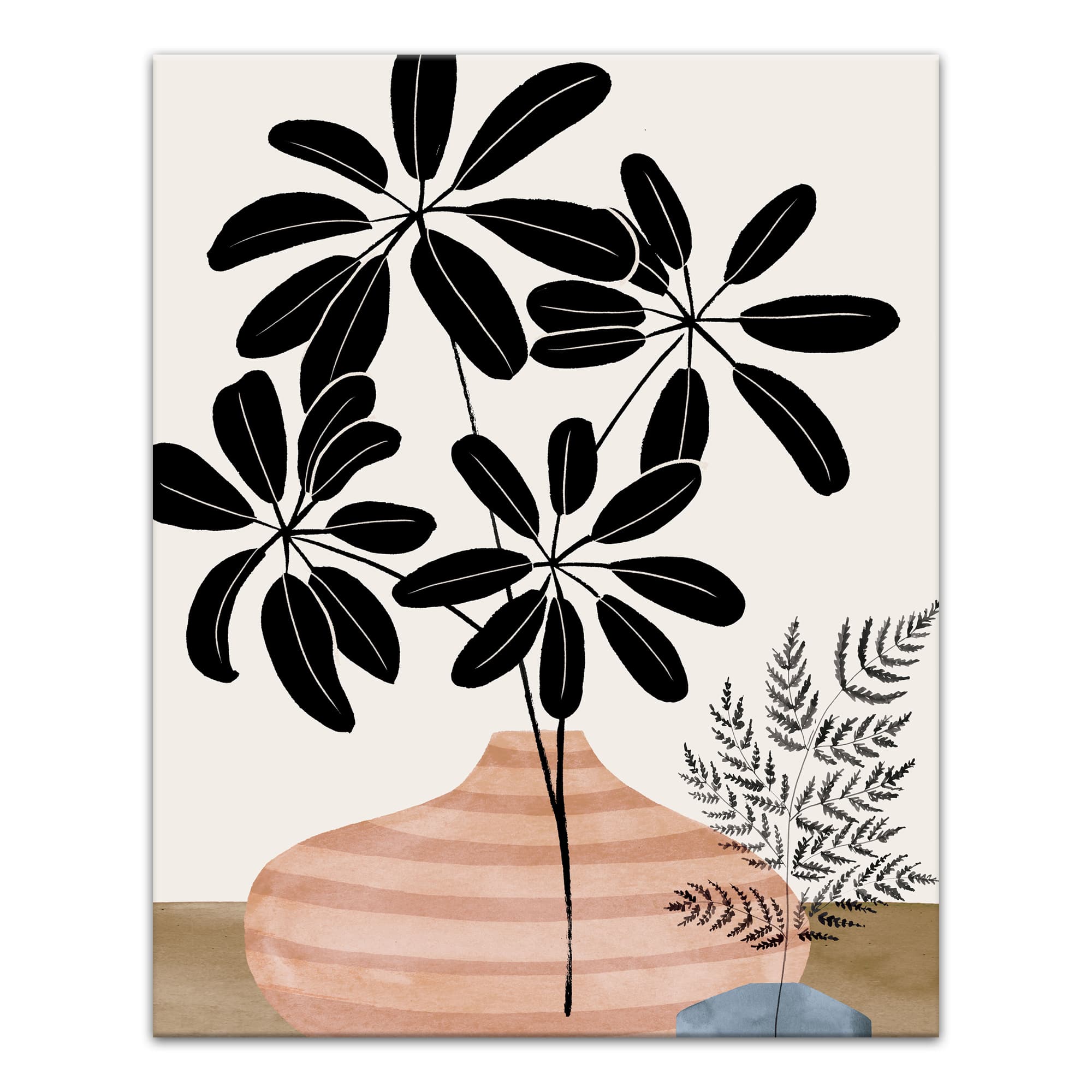 Schefflera Vase 16" x 20" Canvas Wall Art