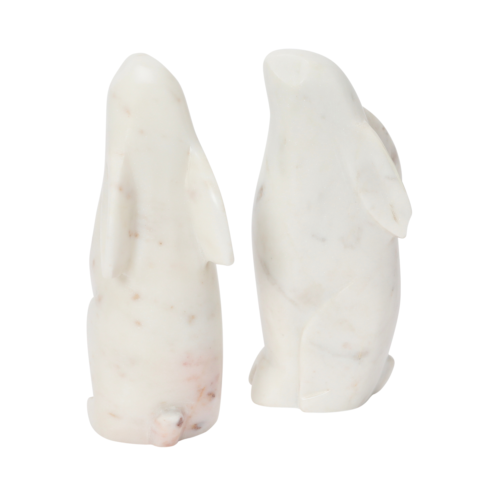 Hello Honey&#xAE; 6.5&#x22; White Rabbit Hand Carved Marble Bookends Set