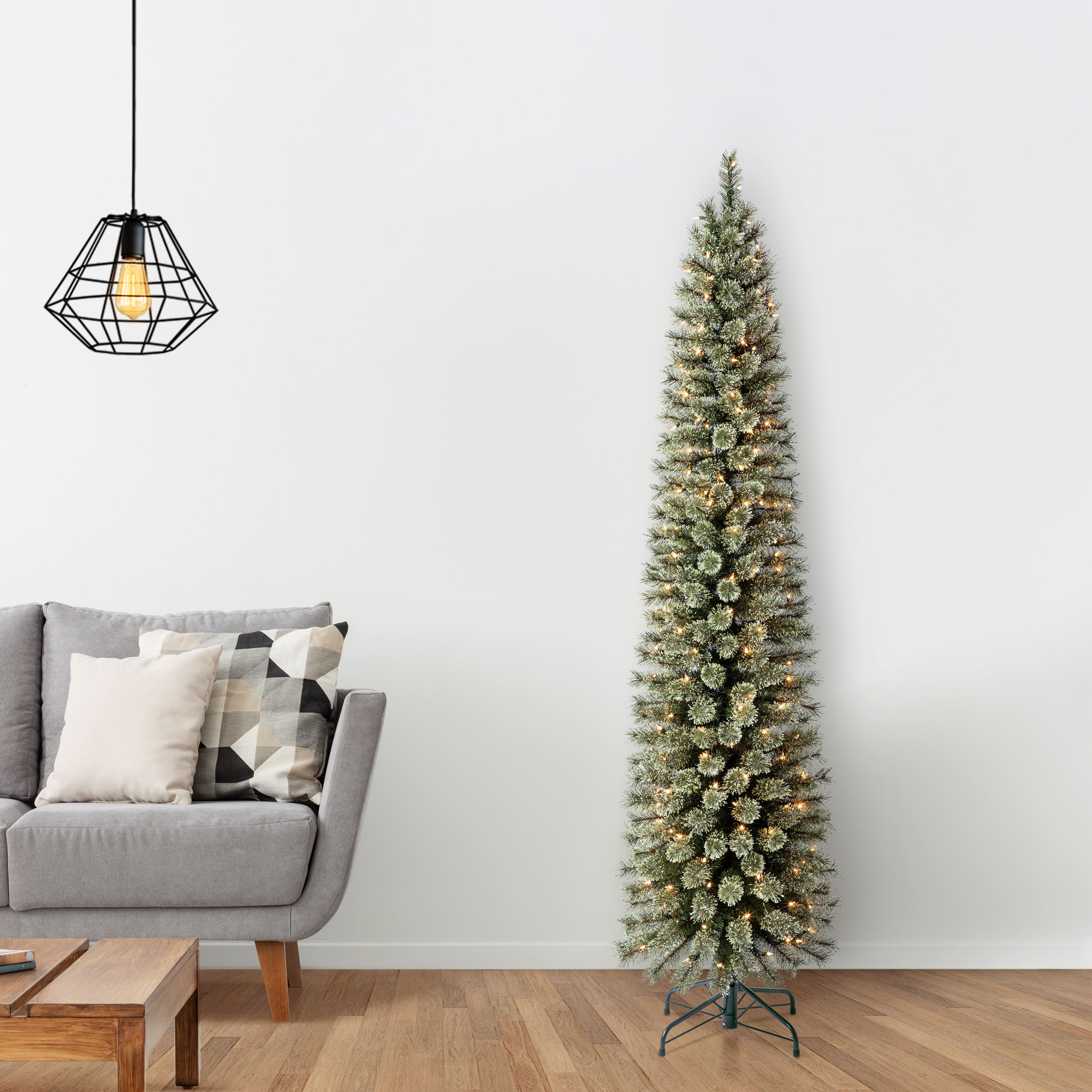 7ft. Pre-Lit Cashmere Pencil Artificial Christmas Tree, Clear Lights by Ashland&#xAE;