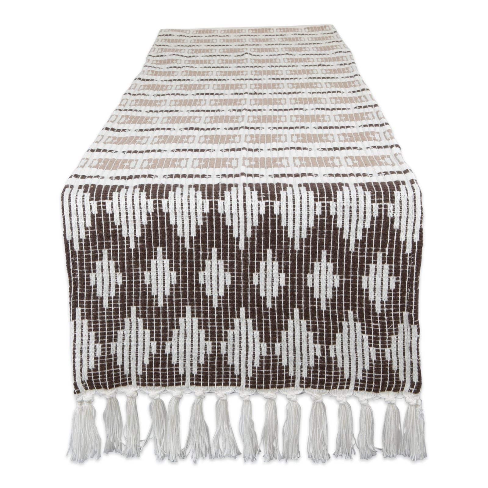 DII® 72" Colby Southwest Dark Brown & Stone Table Runner