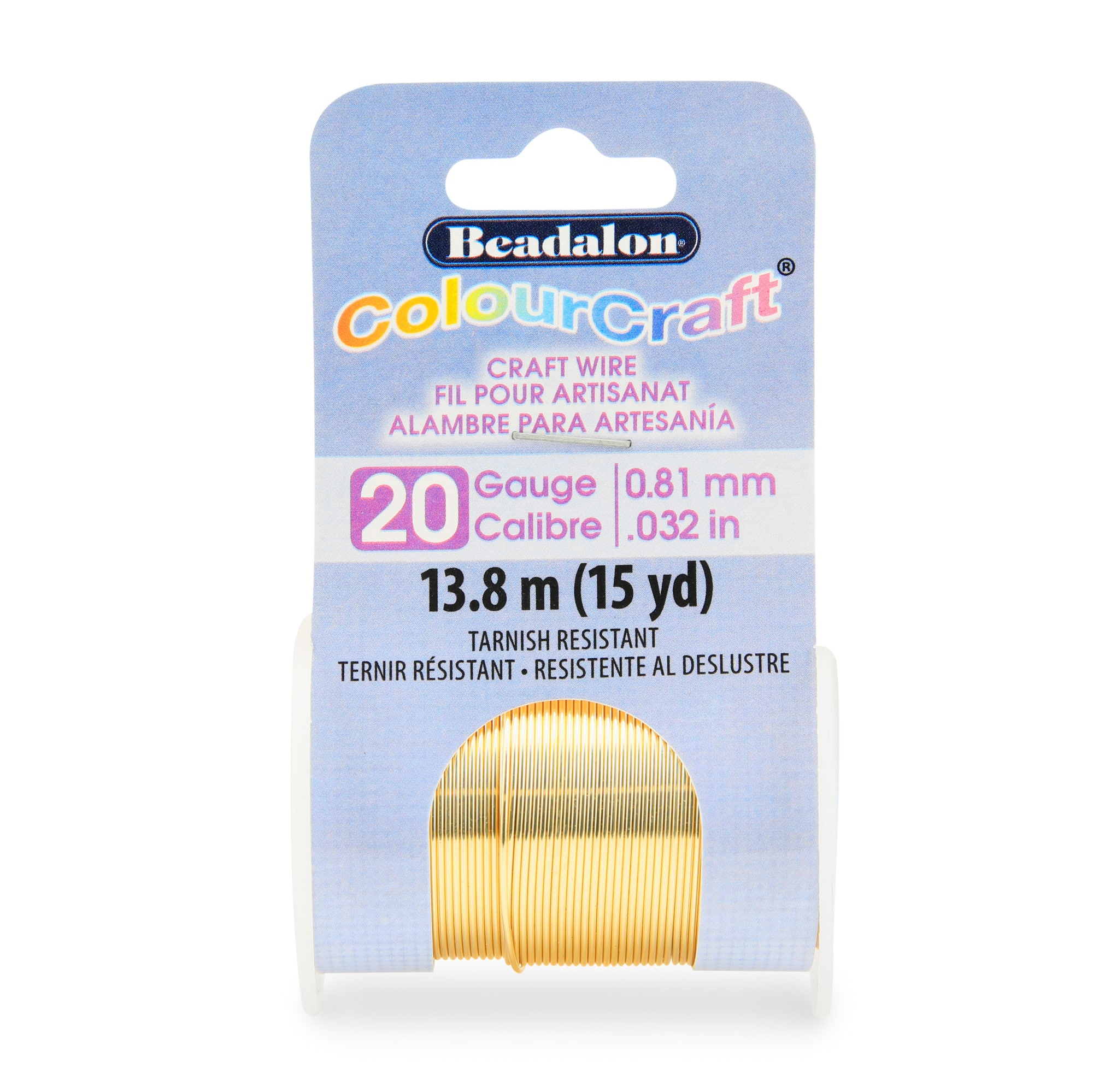 Beadalon® ColourCraft® Wire, 20 gauge, Gold