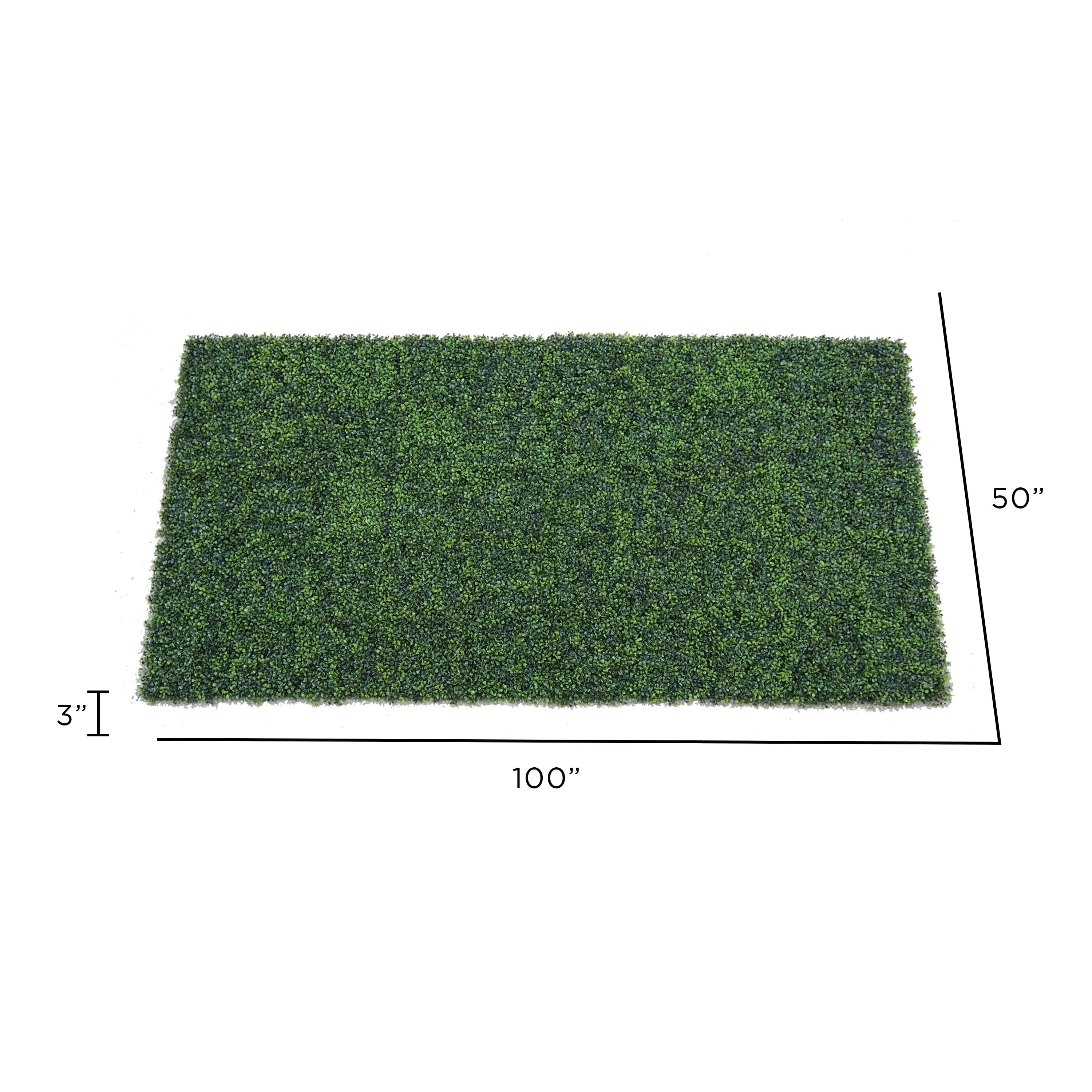 Green Artificial Boxwood Mat