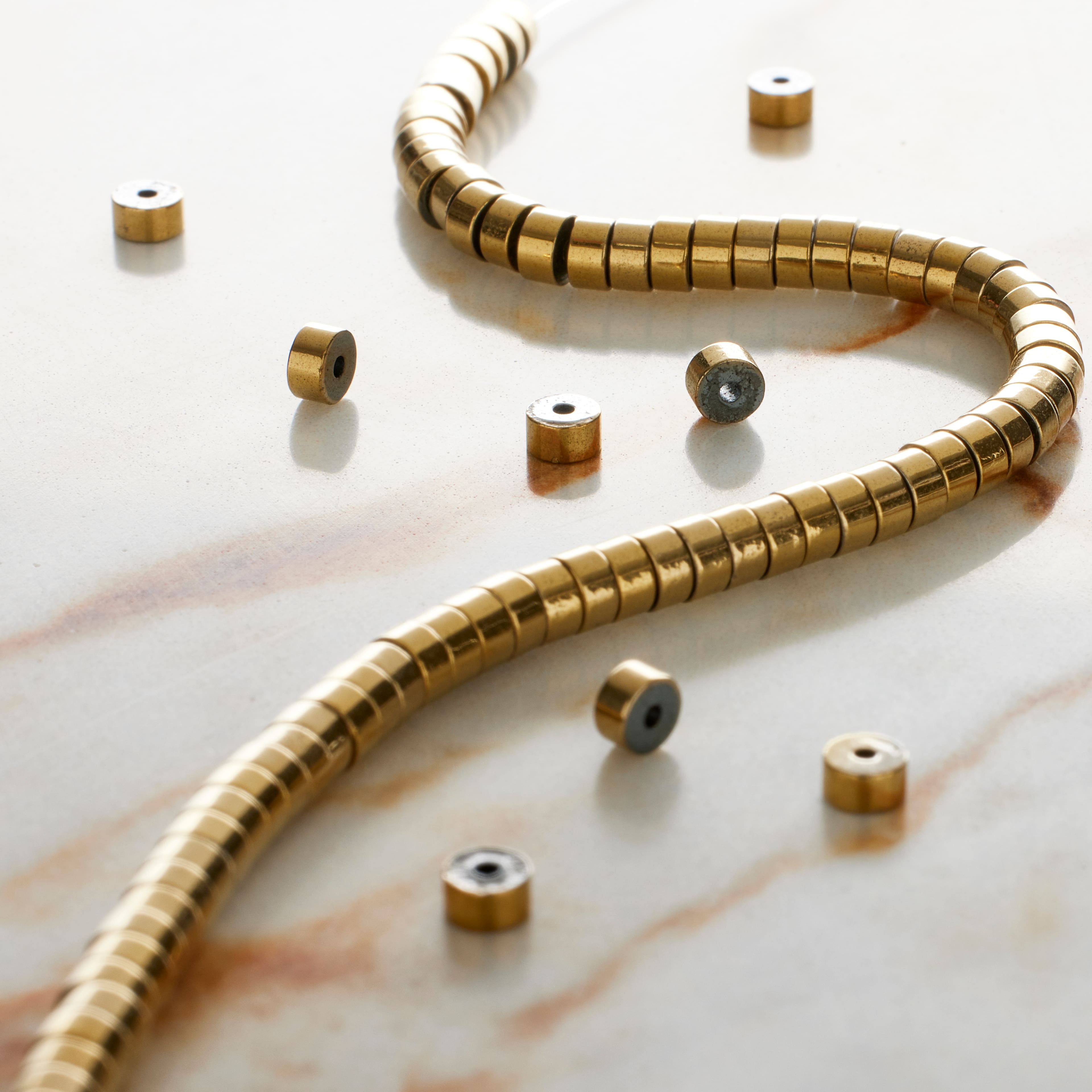 Gold Hematite Heishi Beads by Bead Landing™