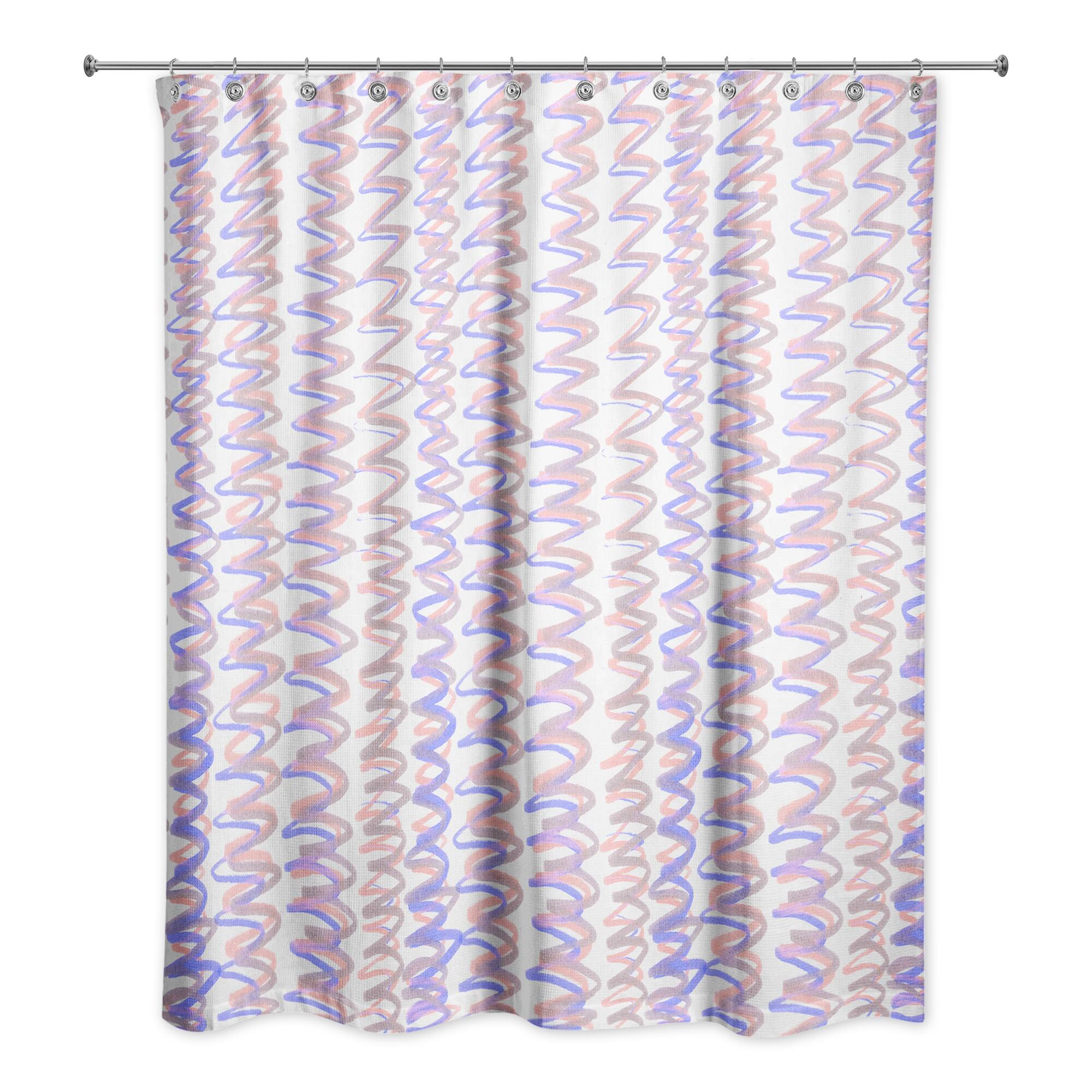 74&#x22; Squiggles Shower Curtain