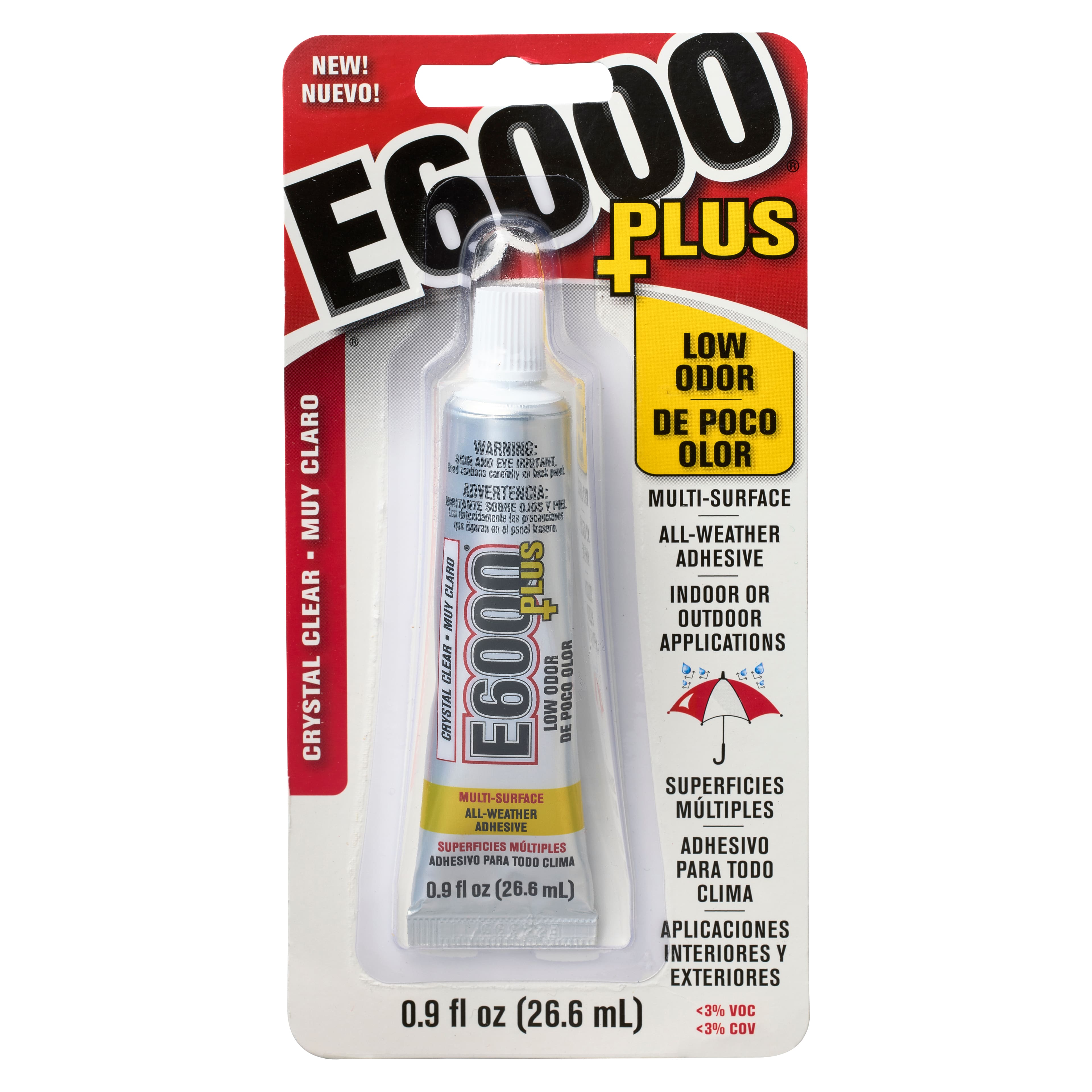 8 Pack: E6000&#xAE; Plus Crystal Clear All-Weather Adhesive