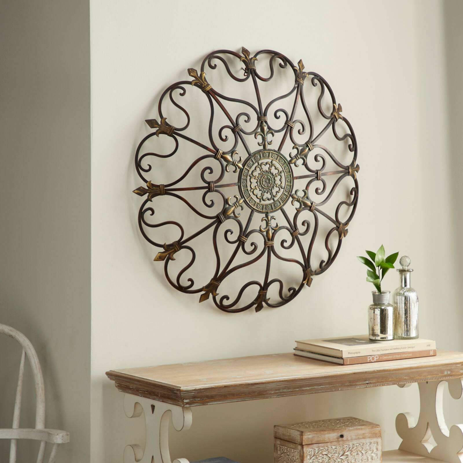 29" Brown Iron Rustic Wall Art