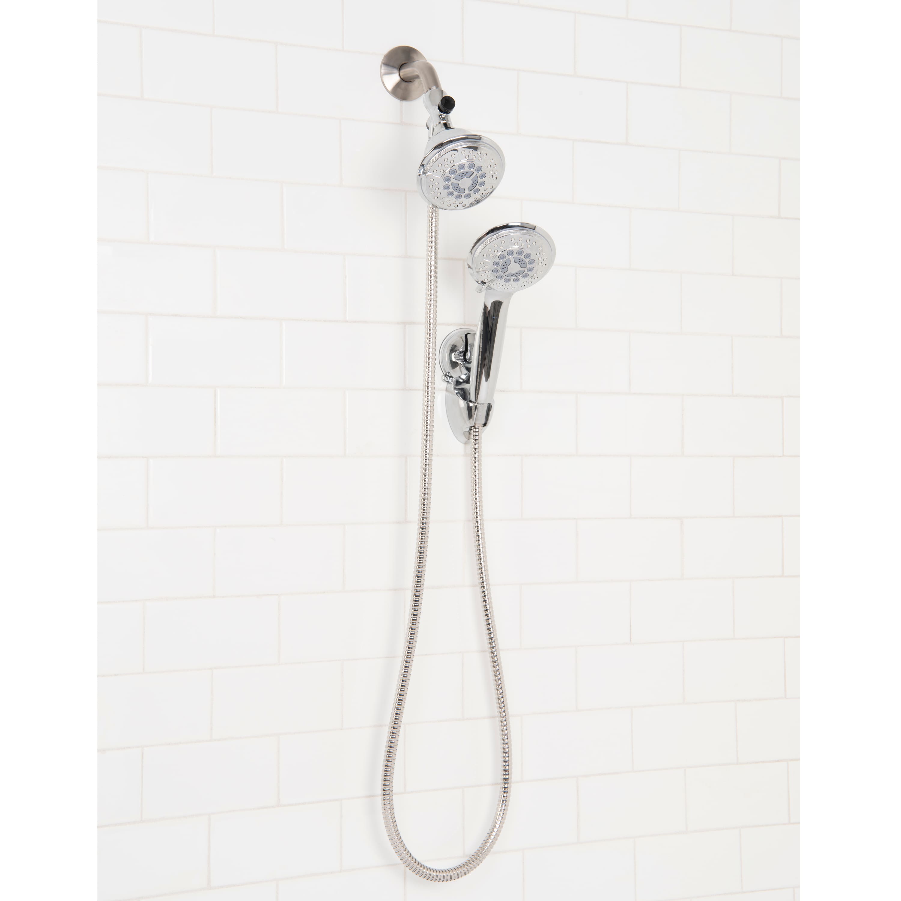 Bath Bliss Chrome 5 Function Luxury Dual Shower Head