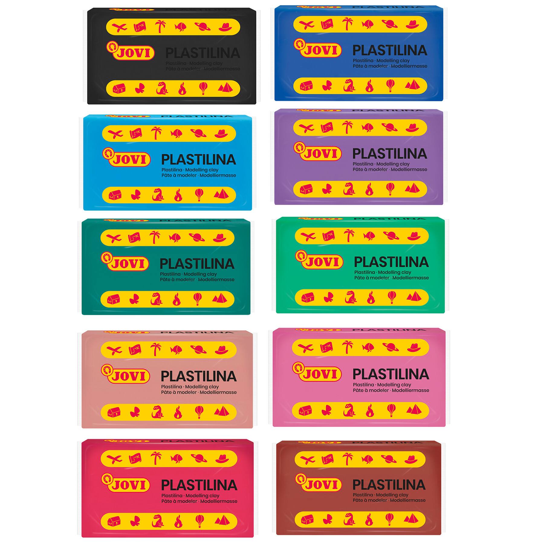 JOVI Plastilina Pastel Modeling Clay 30 Bar Box