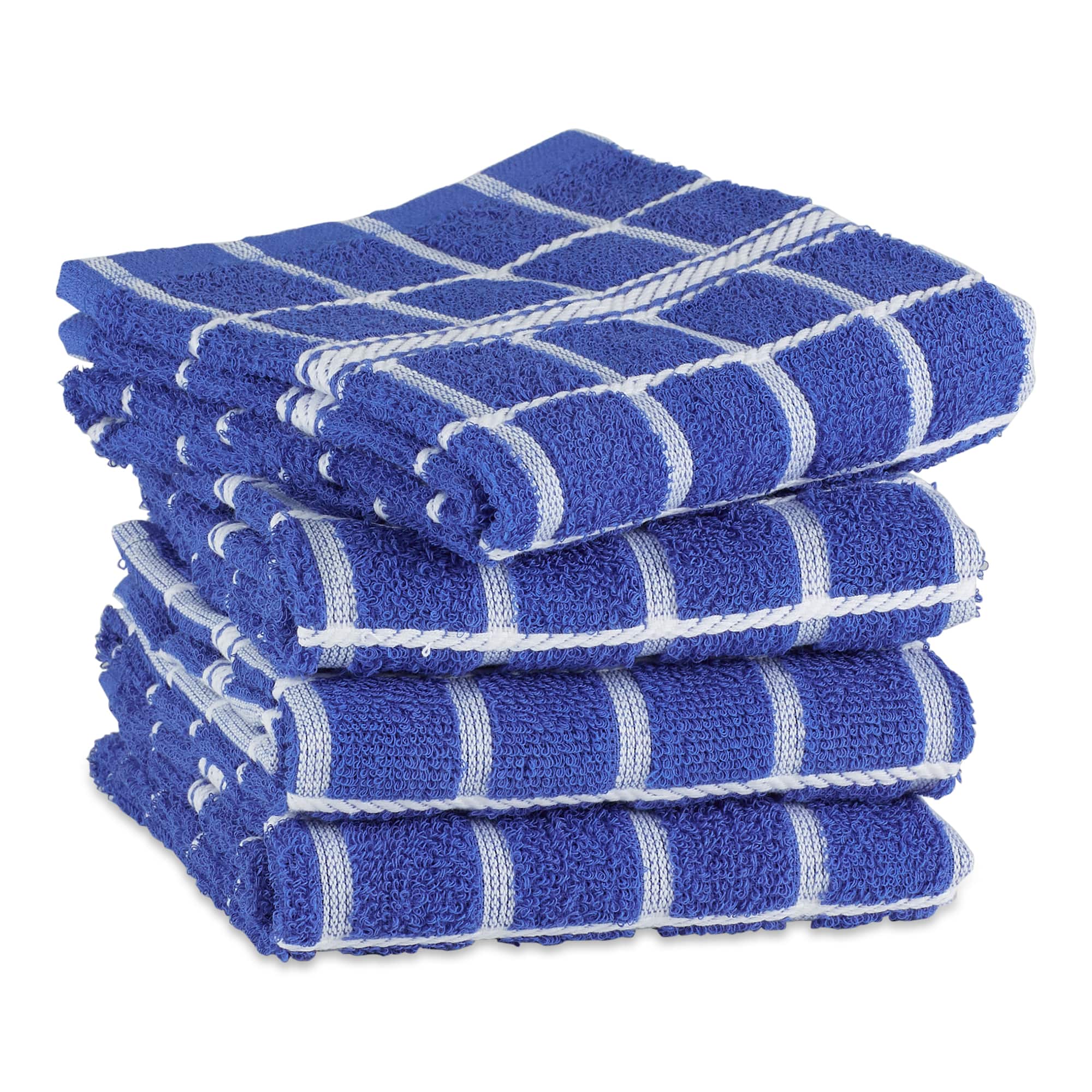 DII® Solid Windowpane Terry Dishtowels, 4ct.