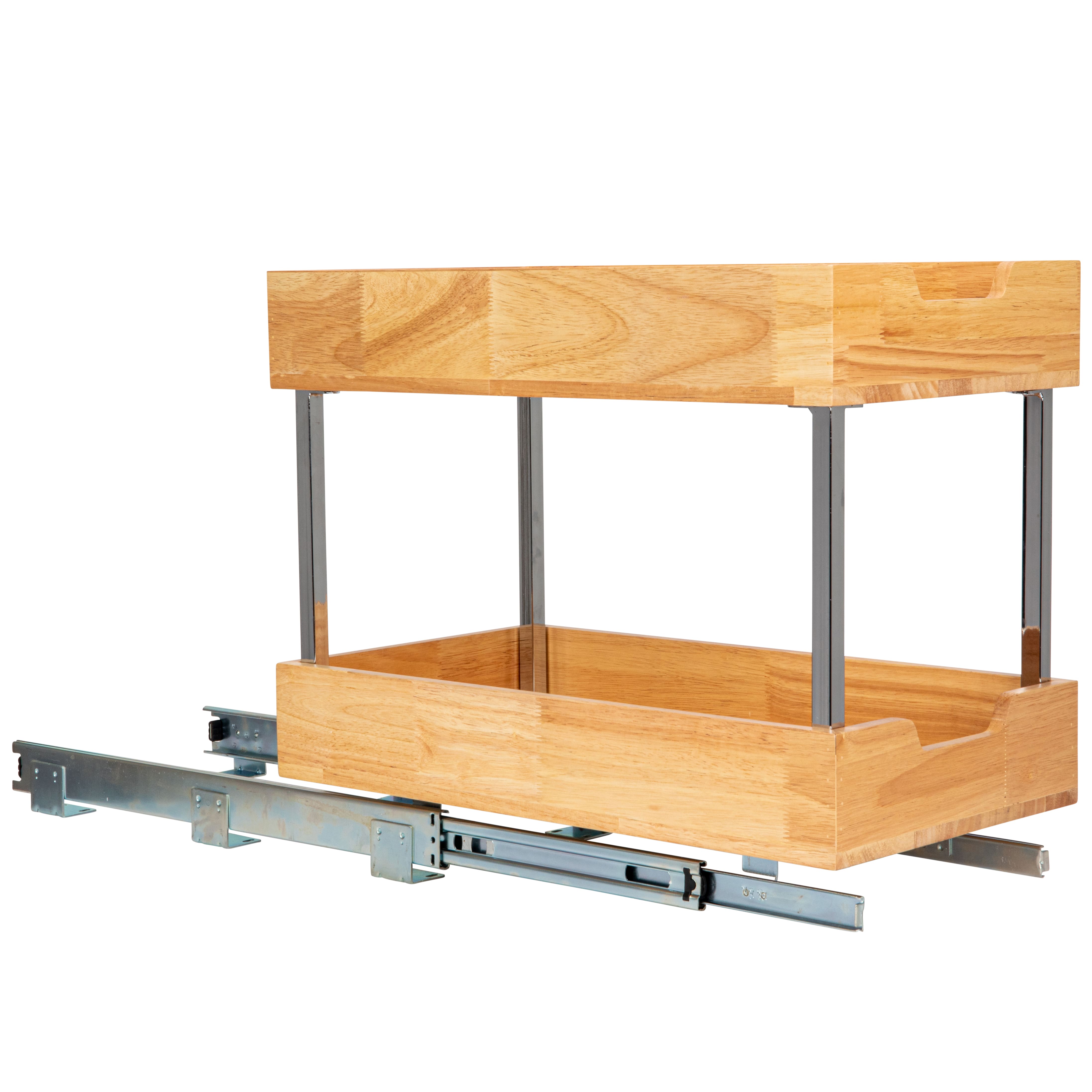 Household Essentials Glidez Wood 2-Tier Cabinet Organizer