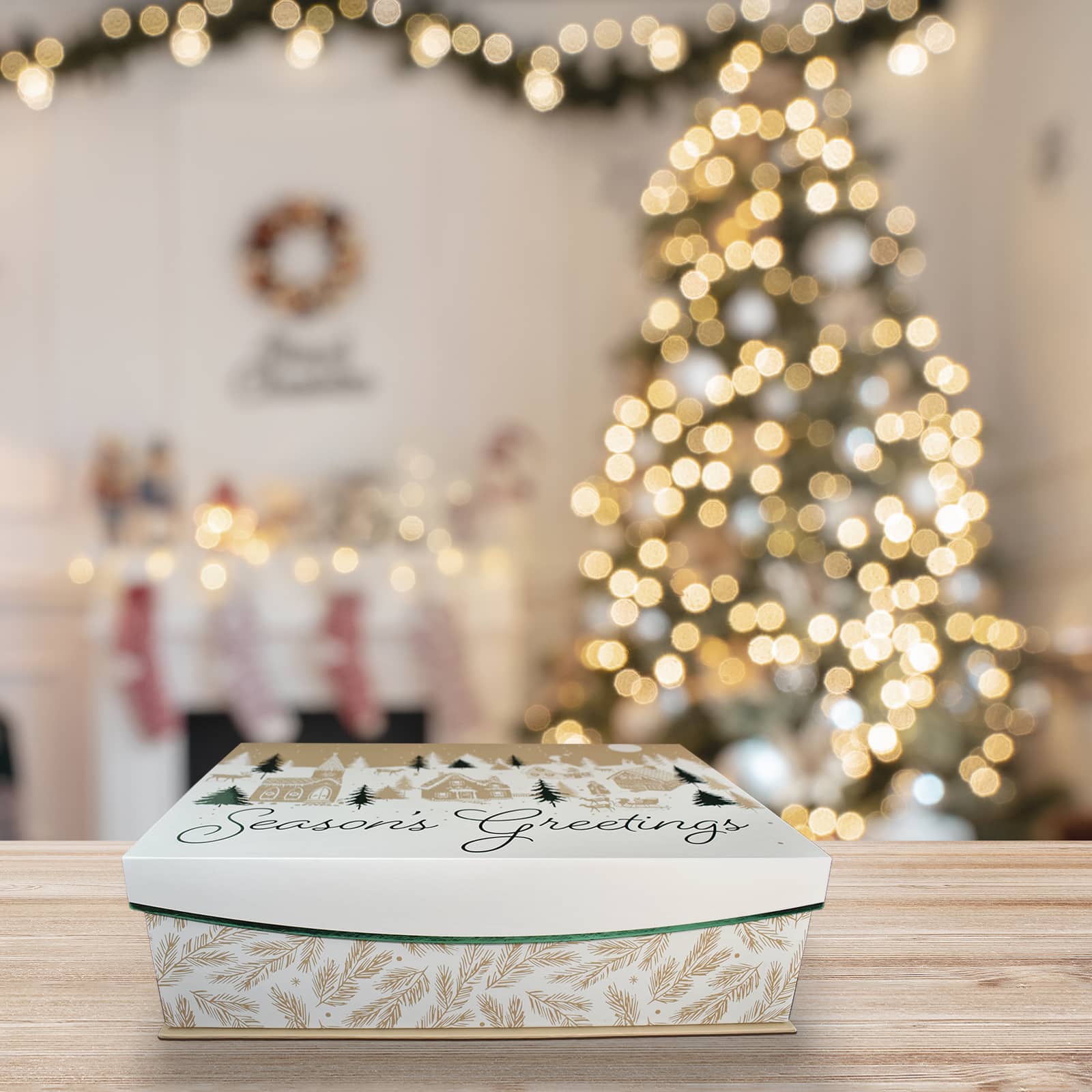 Large Season&#x27;s Greetings Decorative Box by Ashland&#xAE;