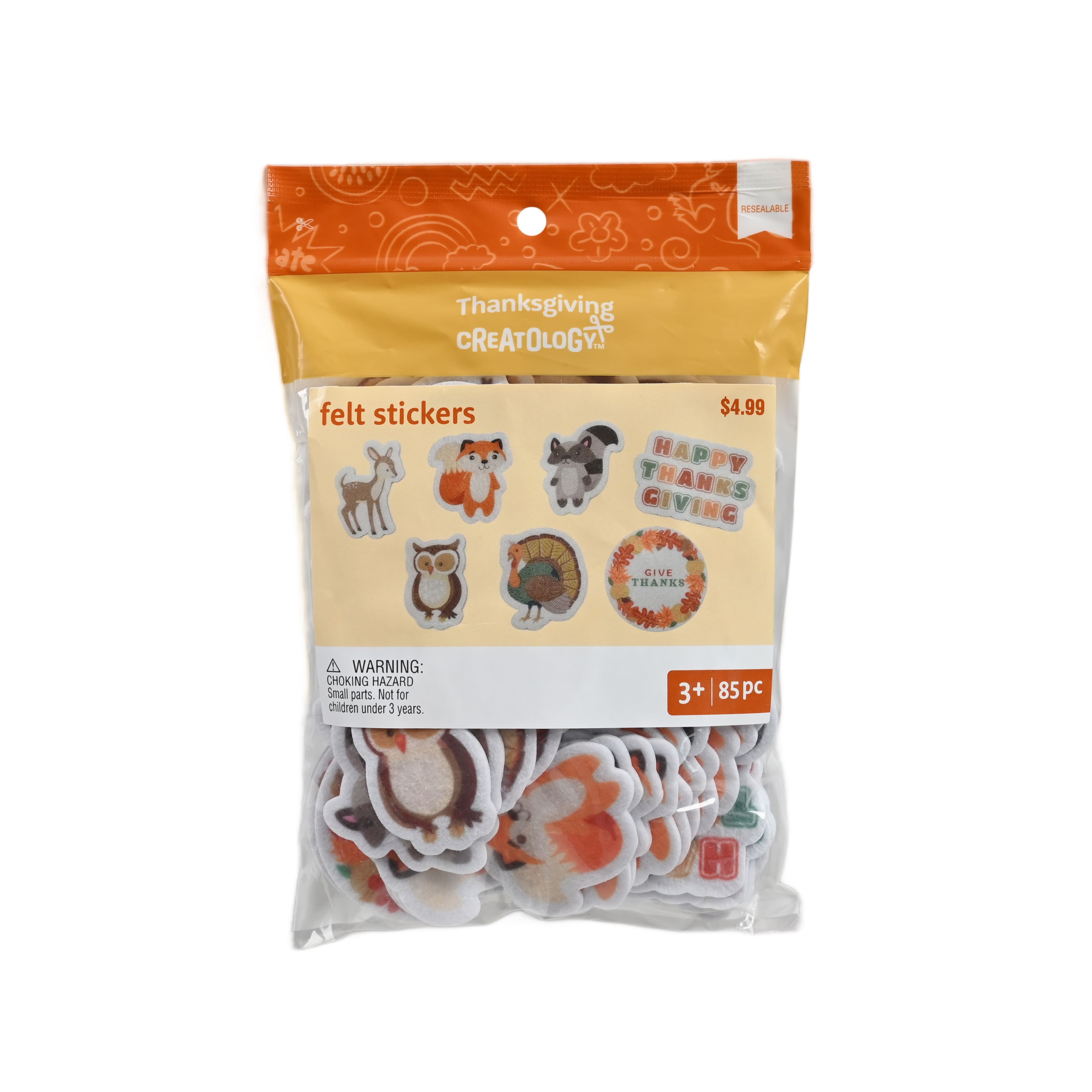 Thanksgiving Character Felt Stickers, 85ct. by Creatology&#x2122;