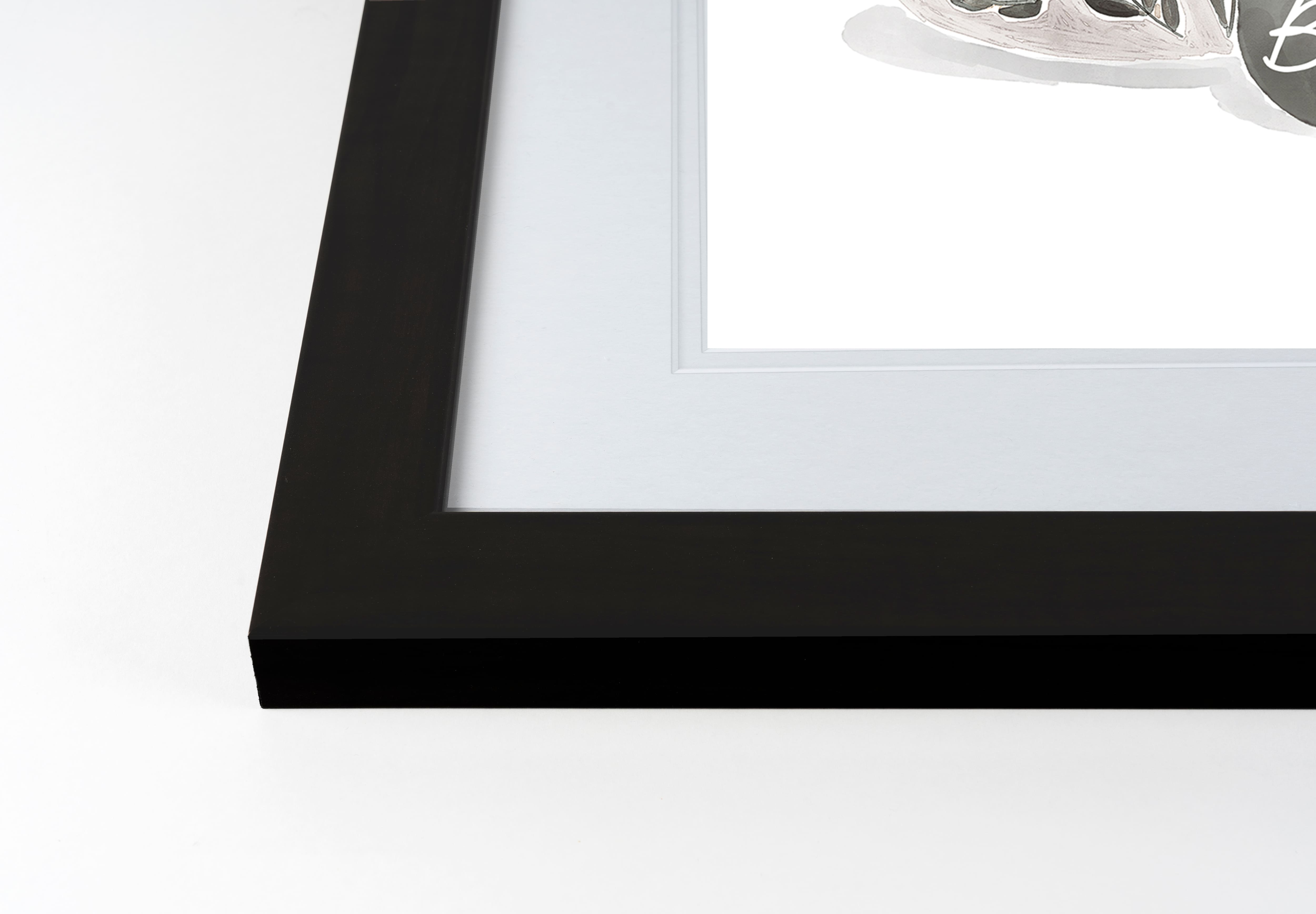 White Pumpkin Black Framed Print Wall Art