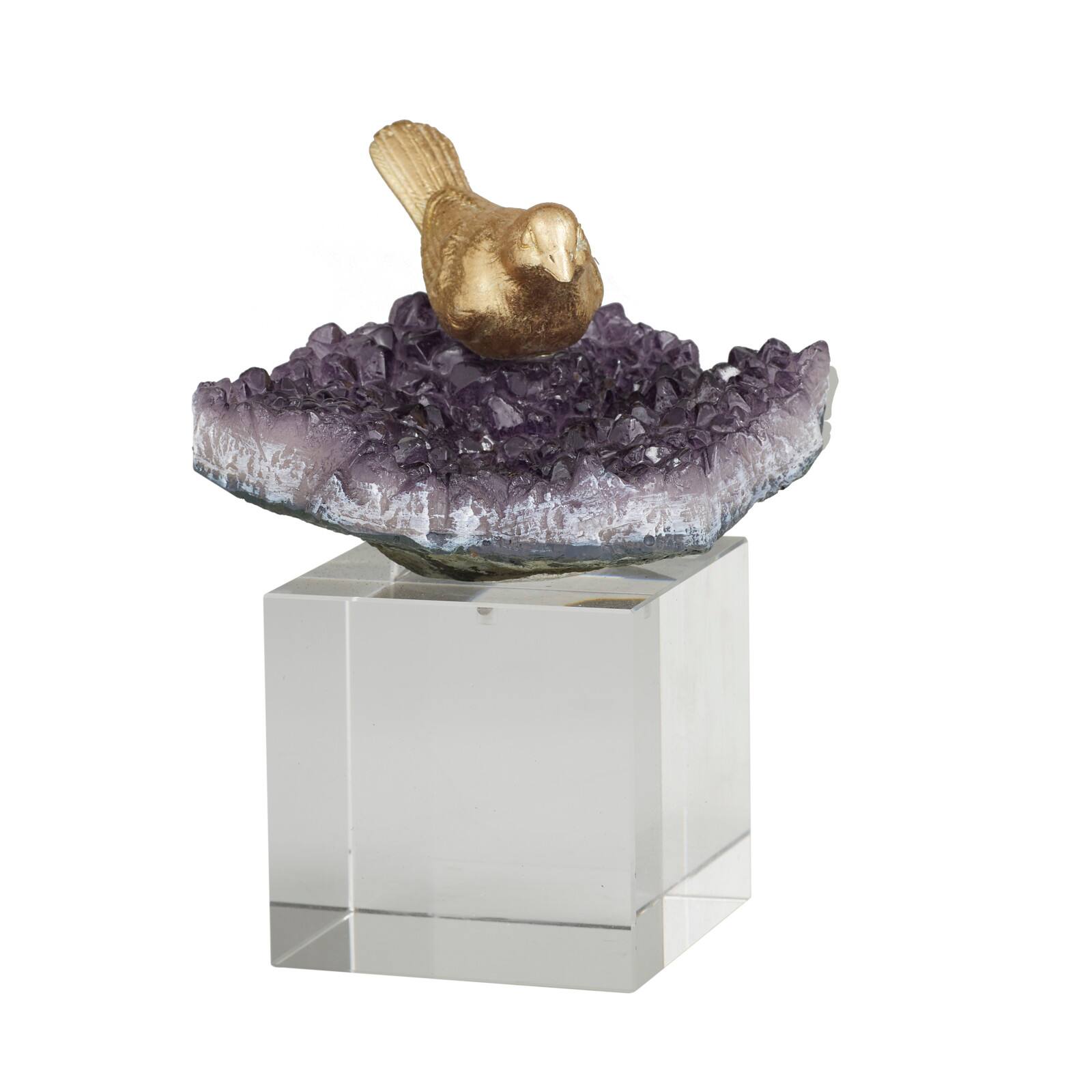 Gold Polystone Coastal Sculpture, 7 x 5 x 5 By Ivory And Iris