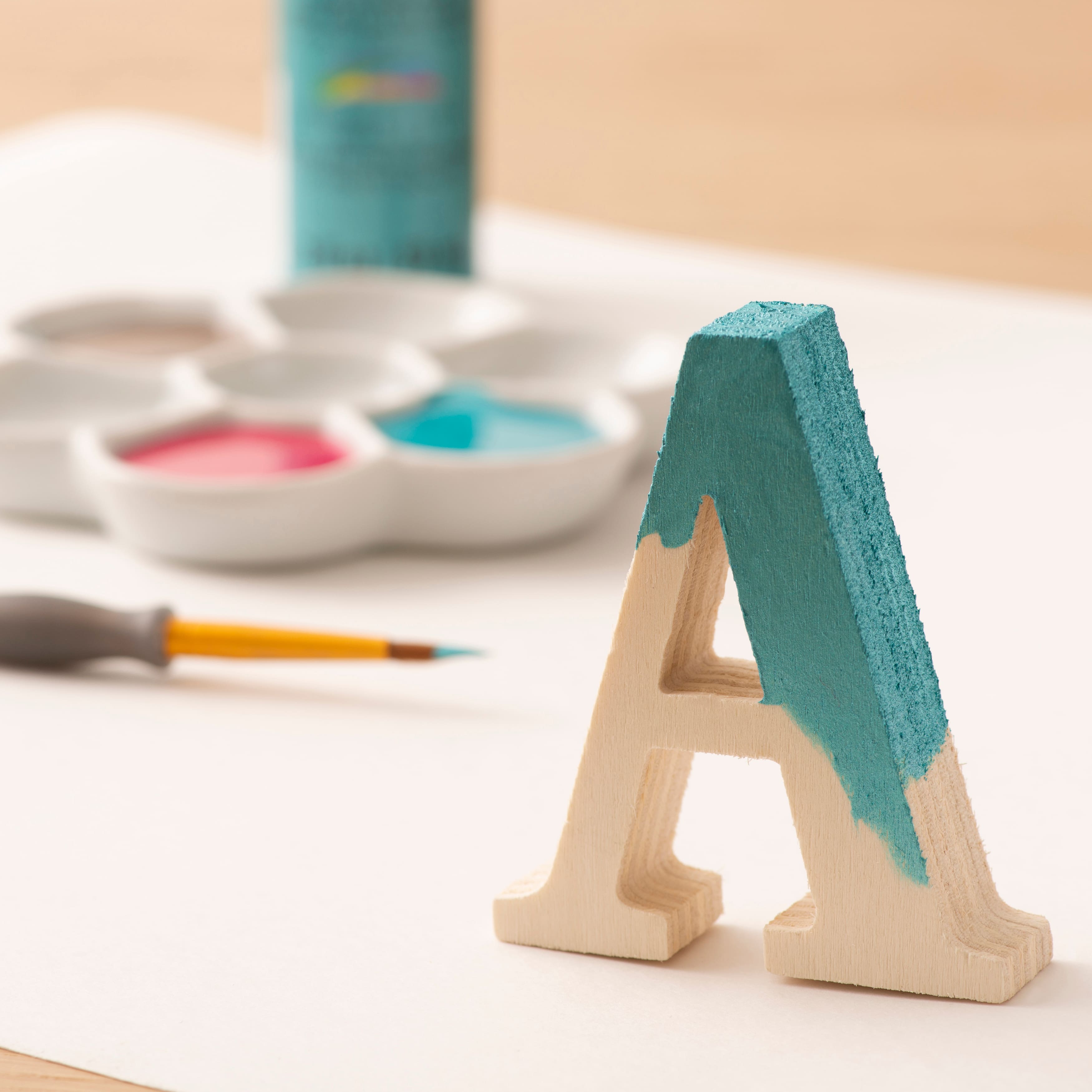 12 Pack: 3&#x22; Chunky Wood Letter by Make Market&#xAE;