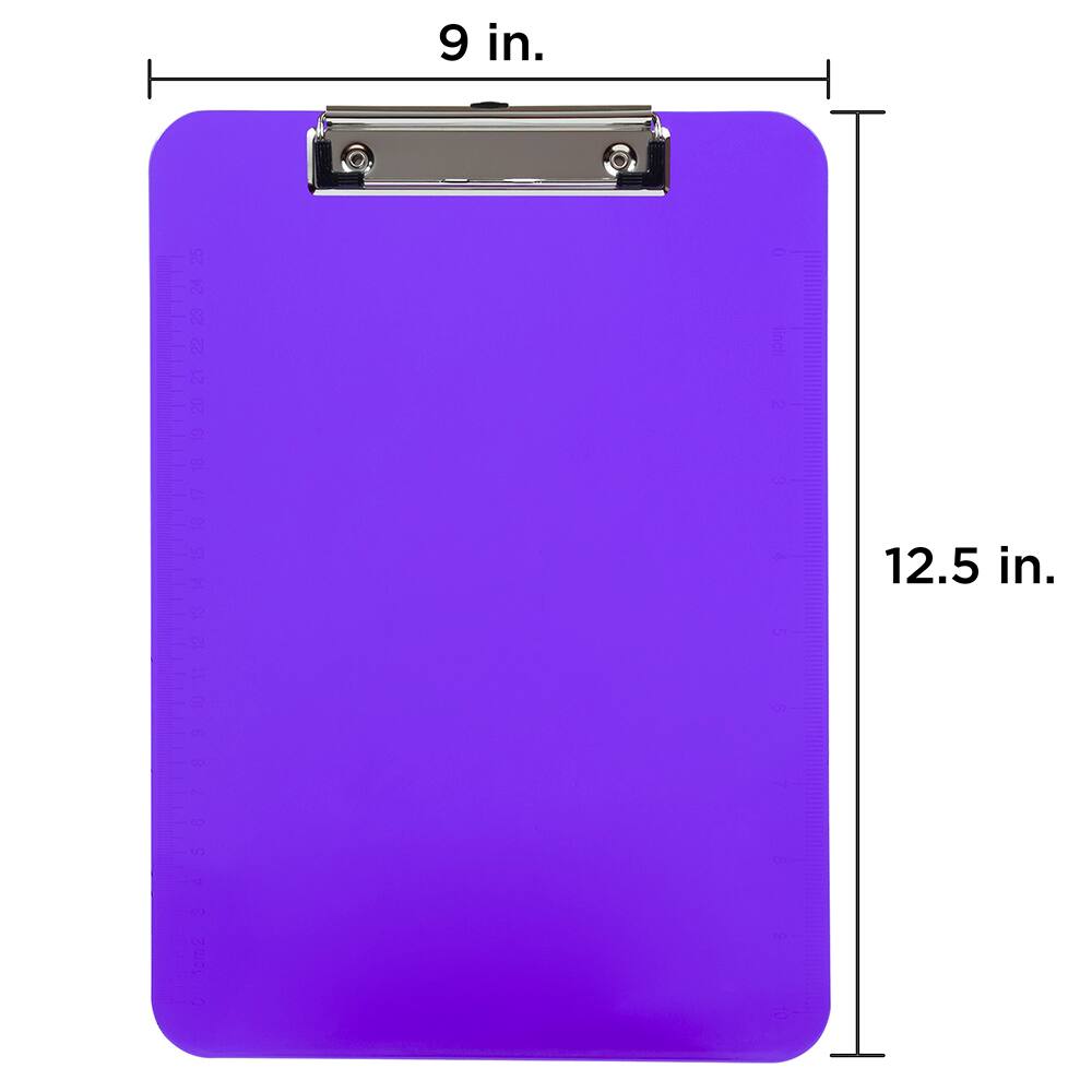 JAM Paper Letter Size Plastic Clipboard