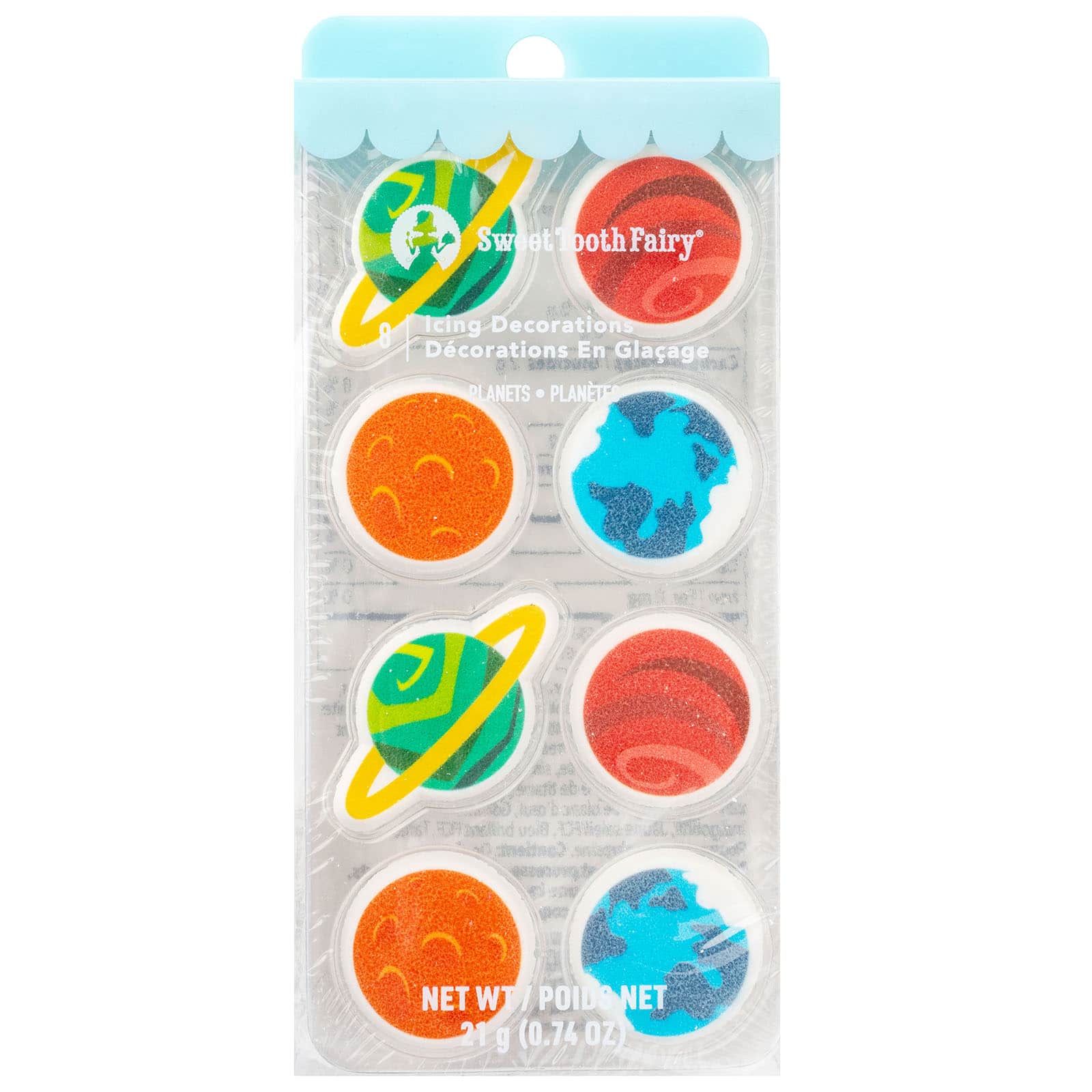 Sweet Tooth Fairy&#xAE; Planets Icing Decorations, 8ct.