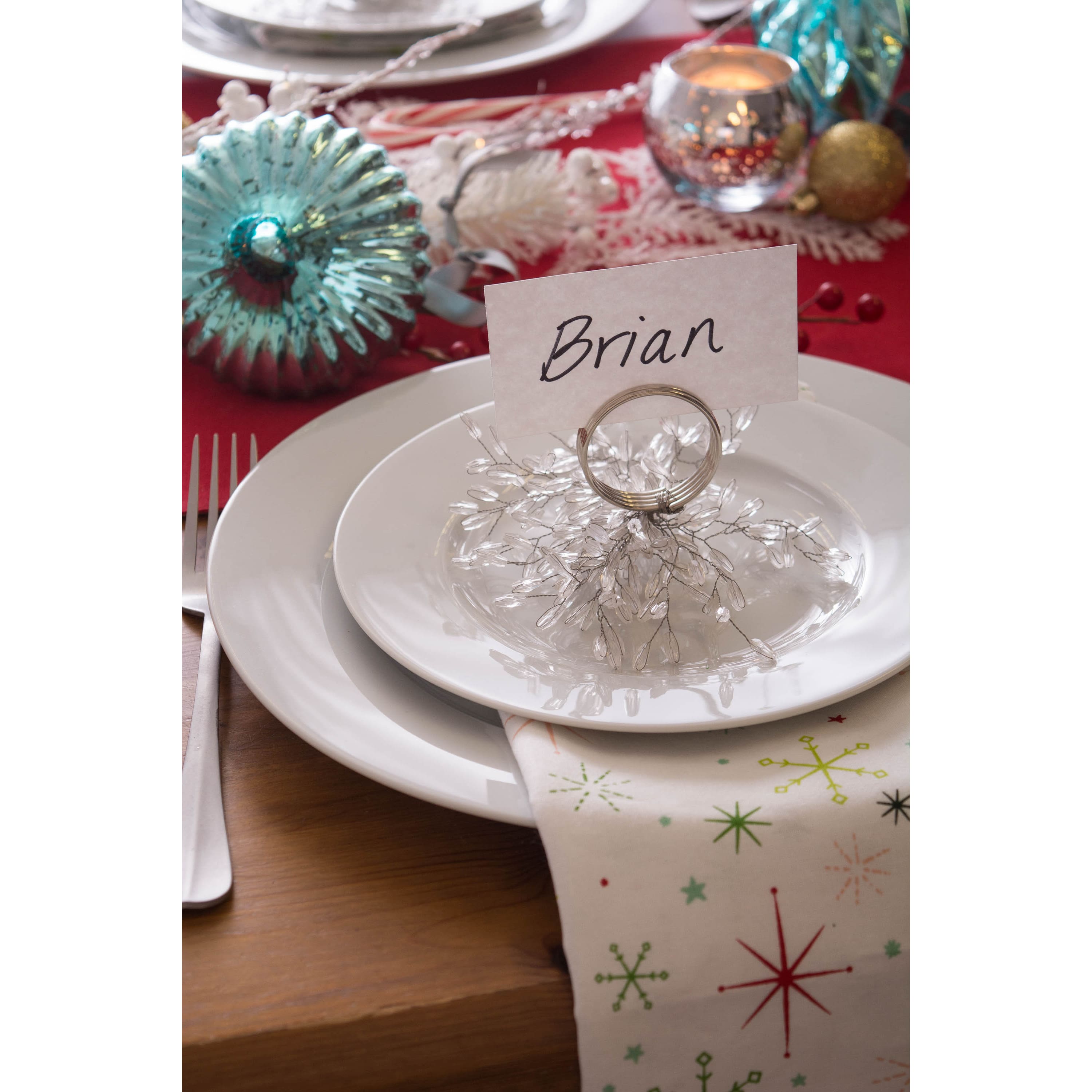 DII® Silver Beaded Burst Napkin Rings, 6ct.