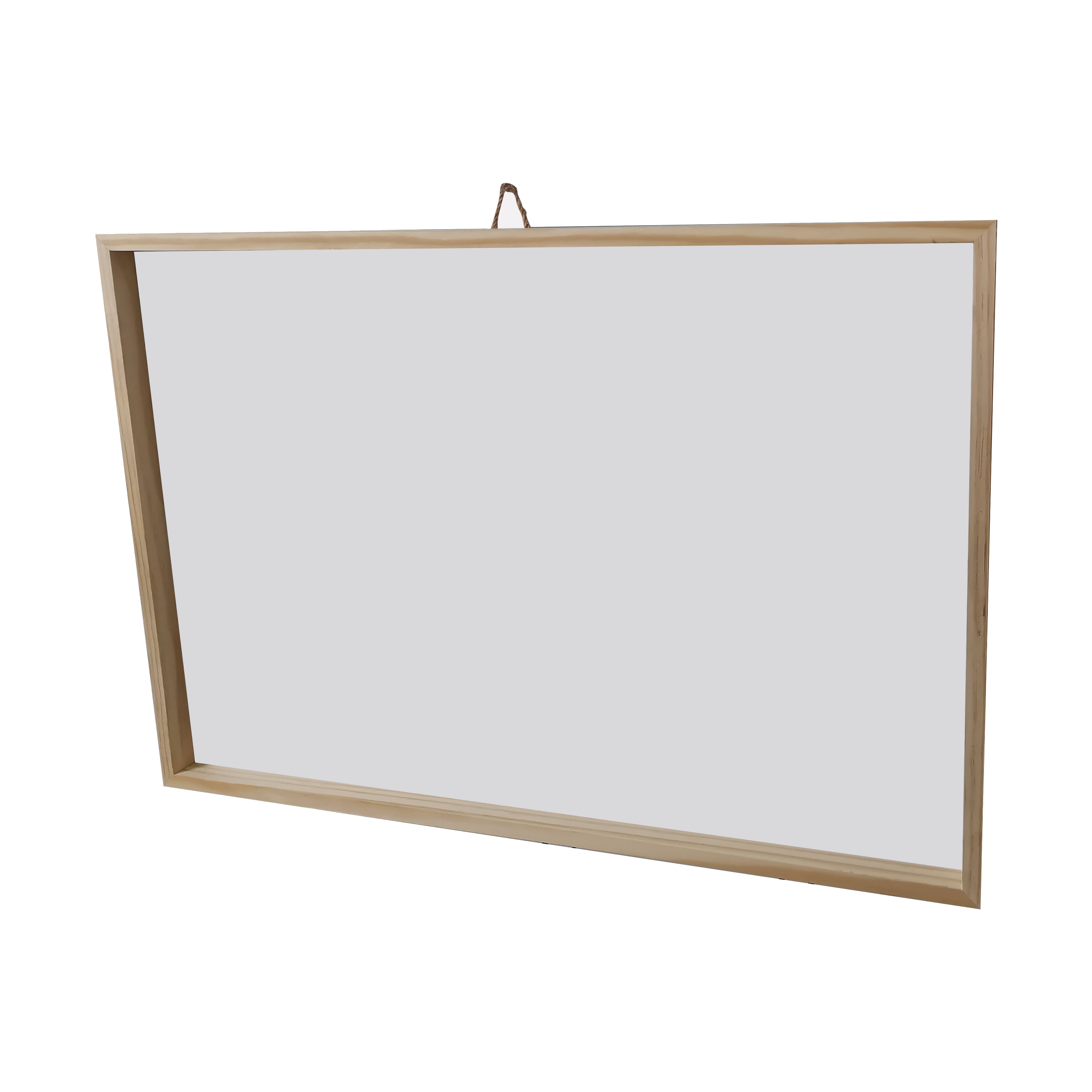 6 Pack: 17" x 25" White Plaque with Natural Wood Frame by Make Market®