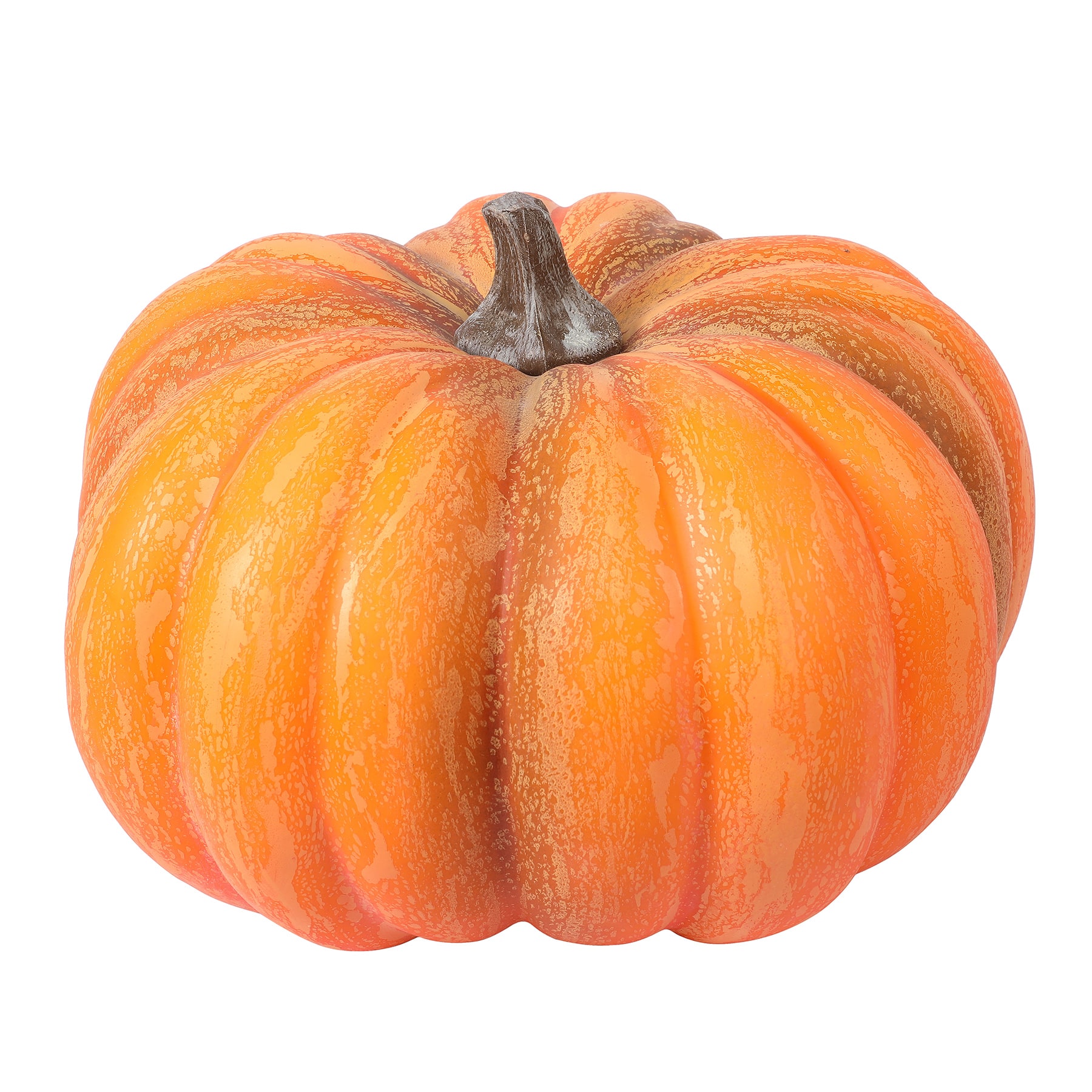 11.5&#x22; Dark Orange &#x26; Green Decorative Pumpkin by Ashland&#xAE;