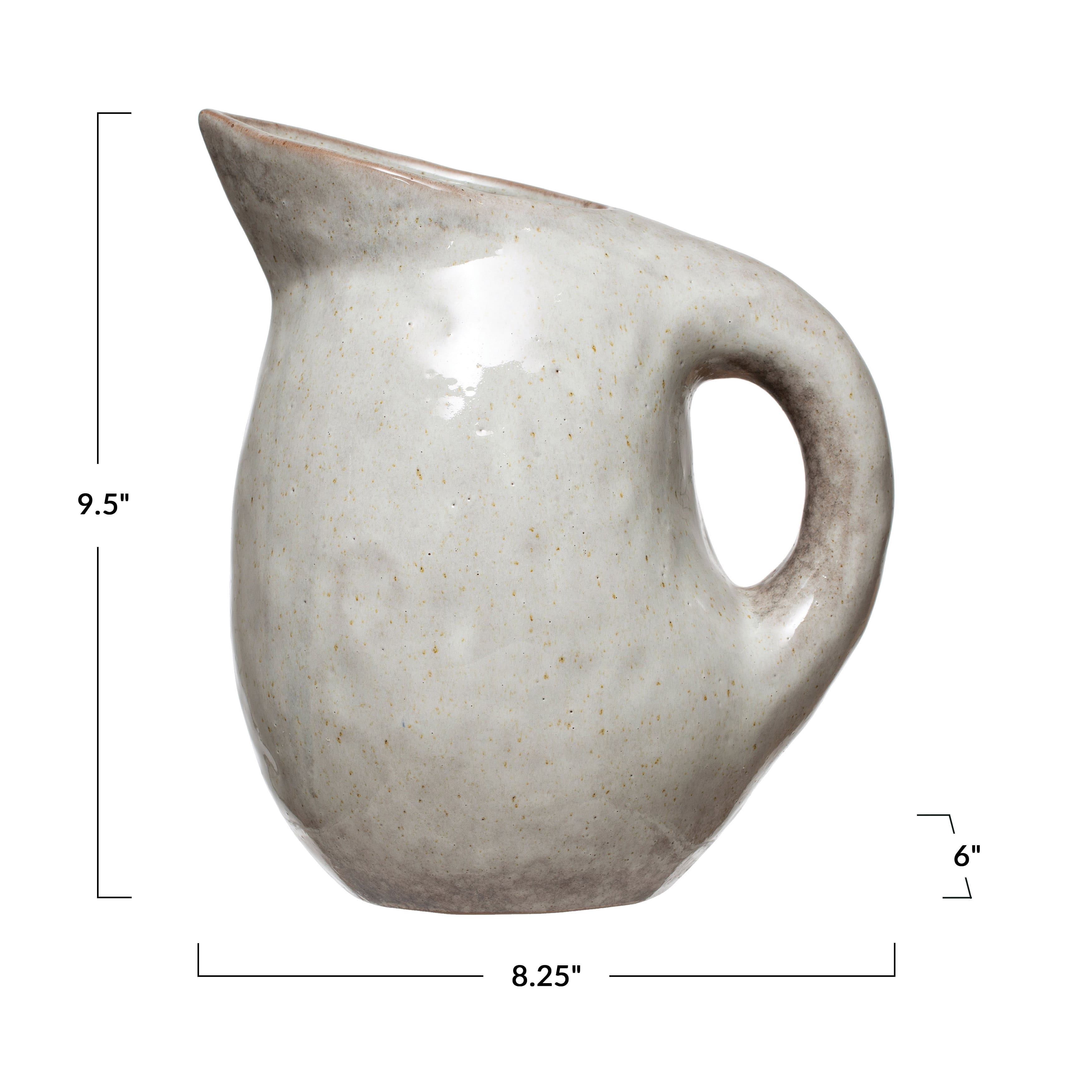 48 oz. Stoneware Pitcher, Reactive Glaze