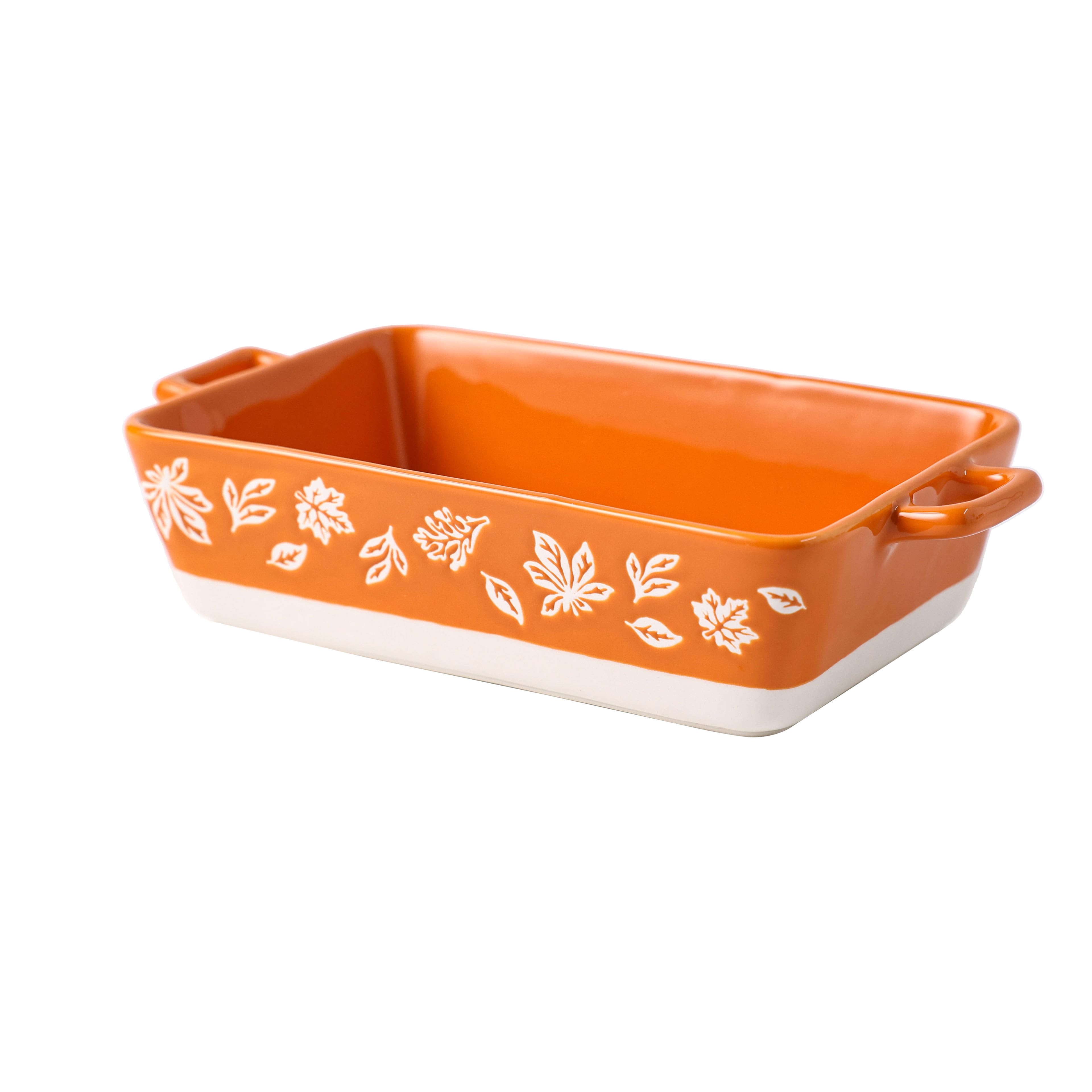 11" Orange Fall Foliage Baking Dish by Ashland®