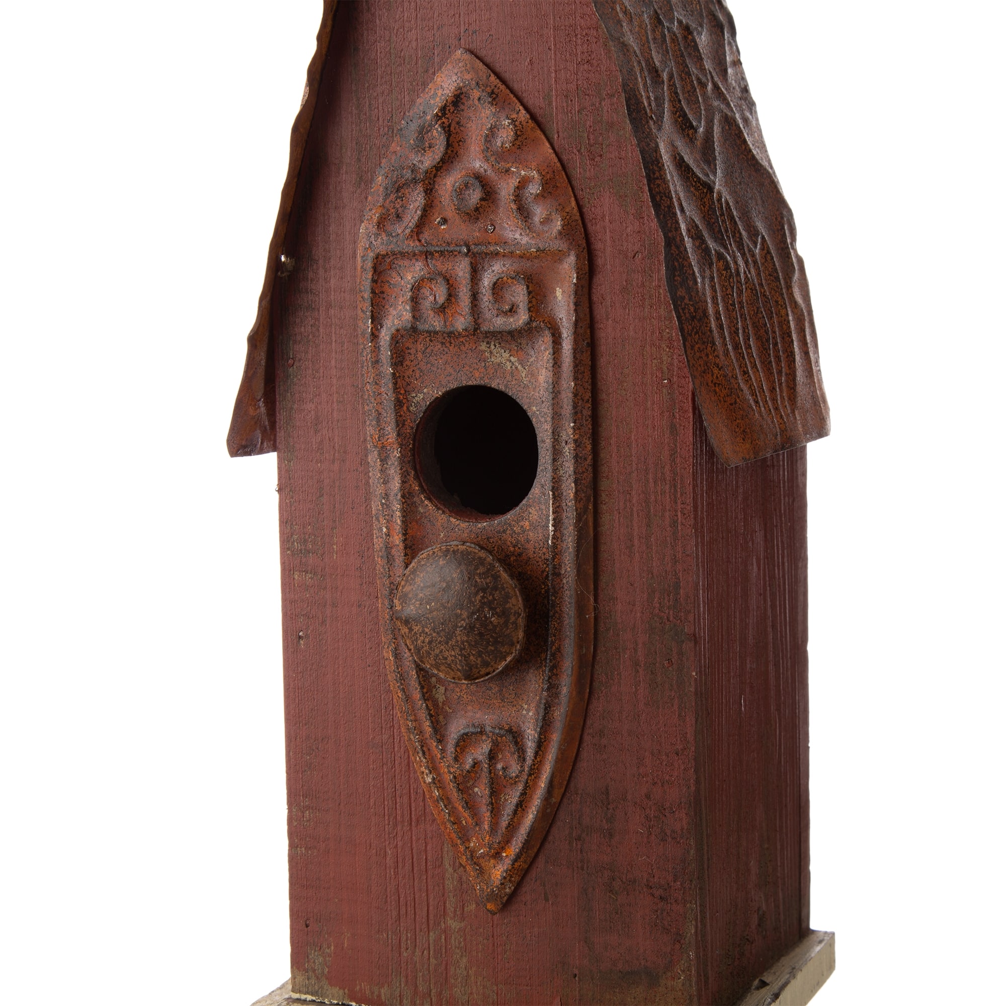 Glitzhome&#xAE; 13.23&#x27;&#x27; Distressed Wooden Birdhouse
