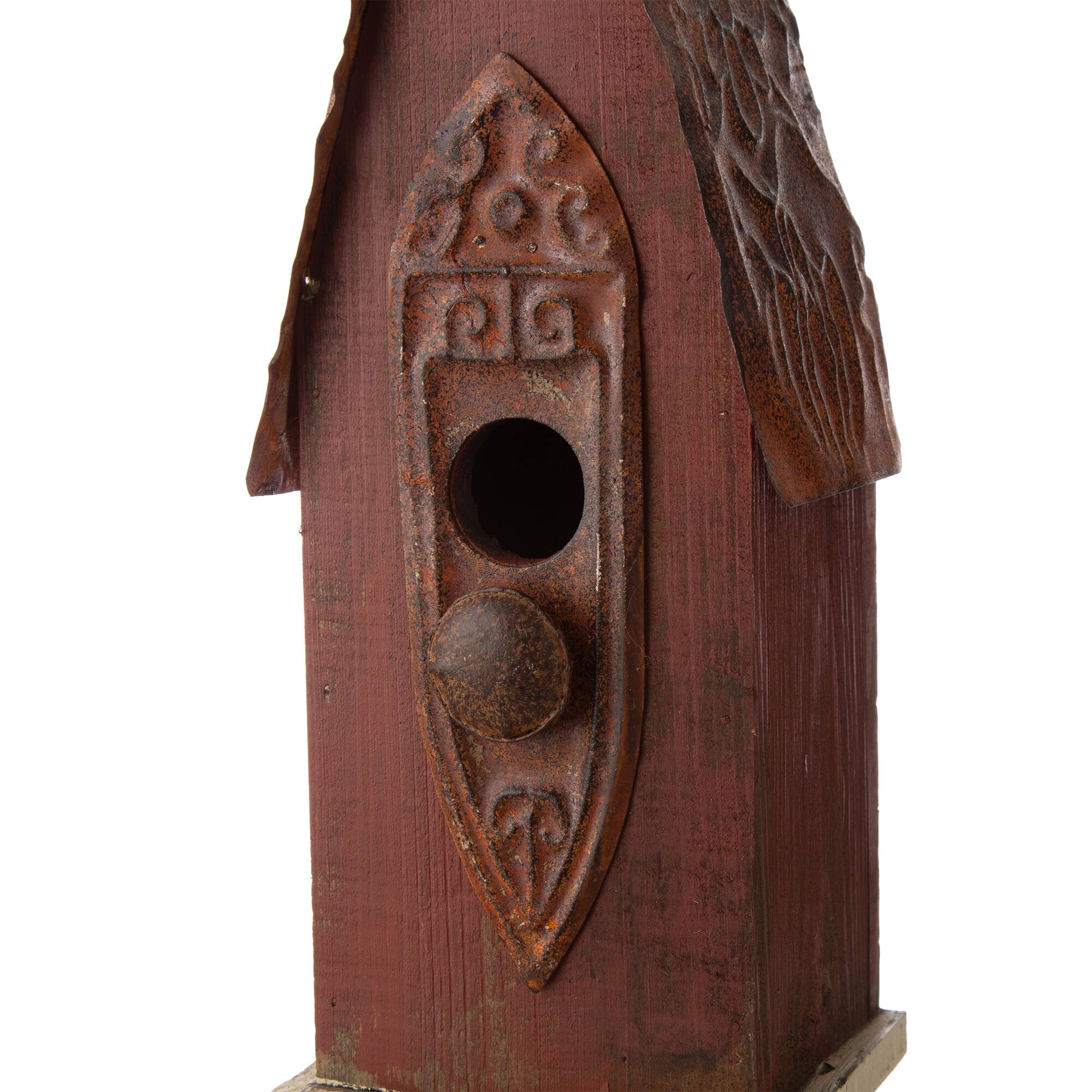 Glitzhome® 13.23'' Distressed Wooden Birdhouse