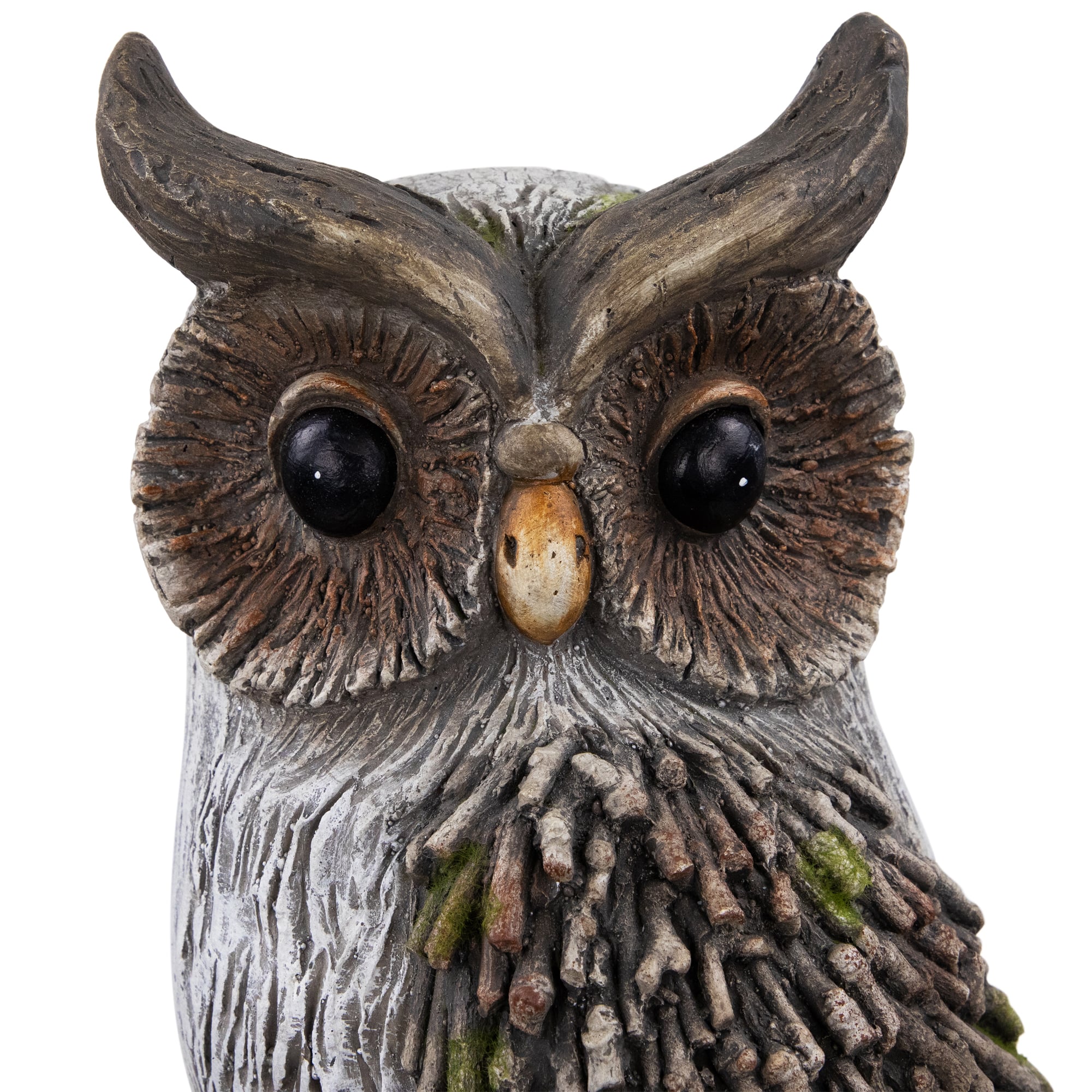 17.75&#x22; Perched Owl Outdoor Garden Statue
