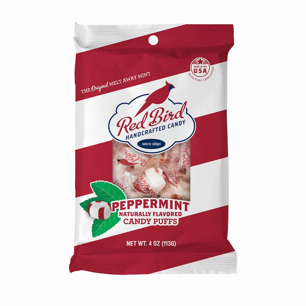 Red Bird Peppermint Candy Puffs