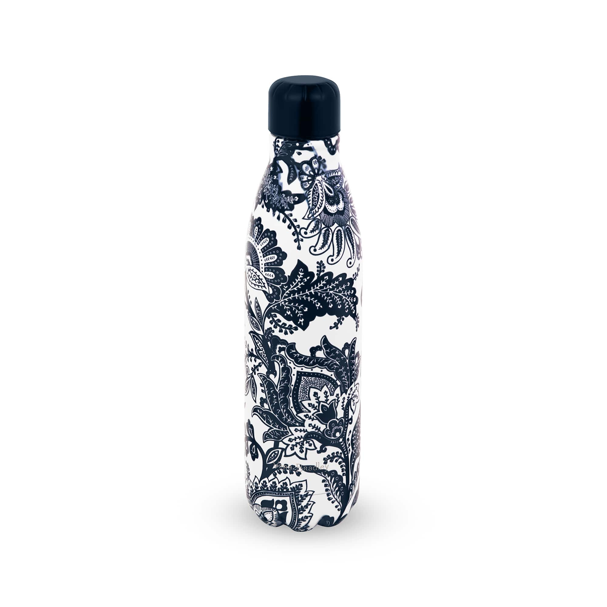 Vera Bradley&#xAE; 17oz. Java Navy White Stainless Steel Water Bottle